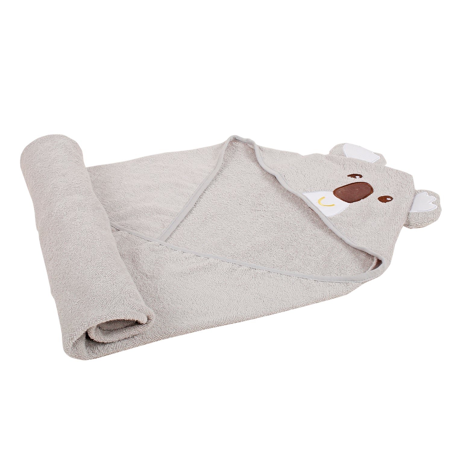 Koala Bear Grey Hooded Towel - Baby Moo