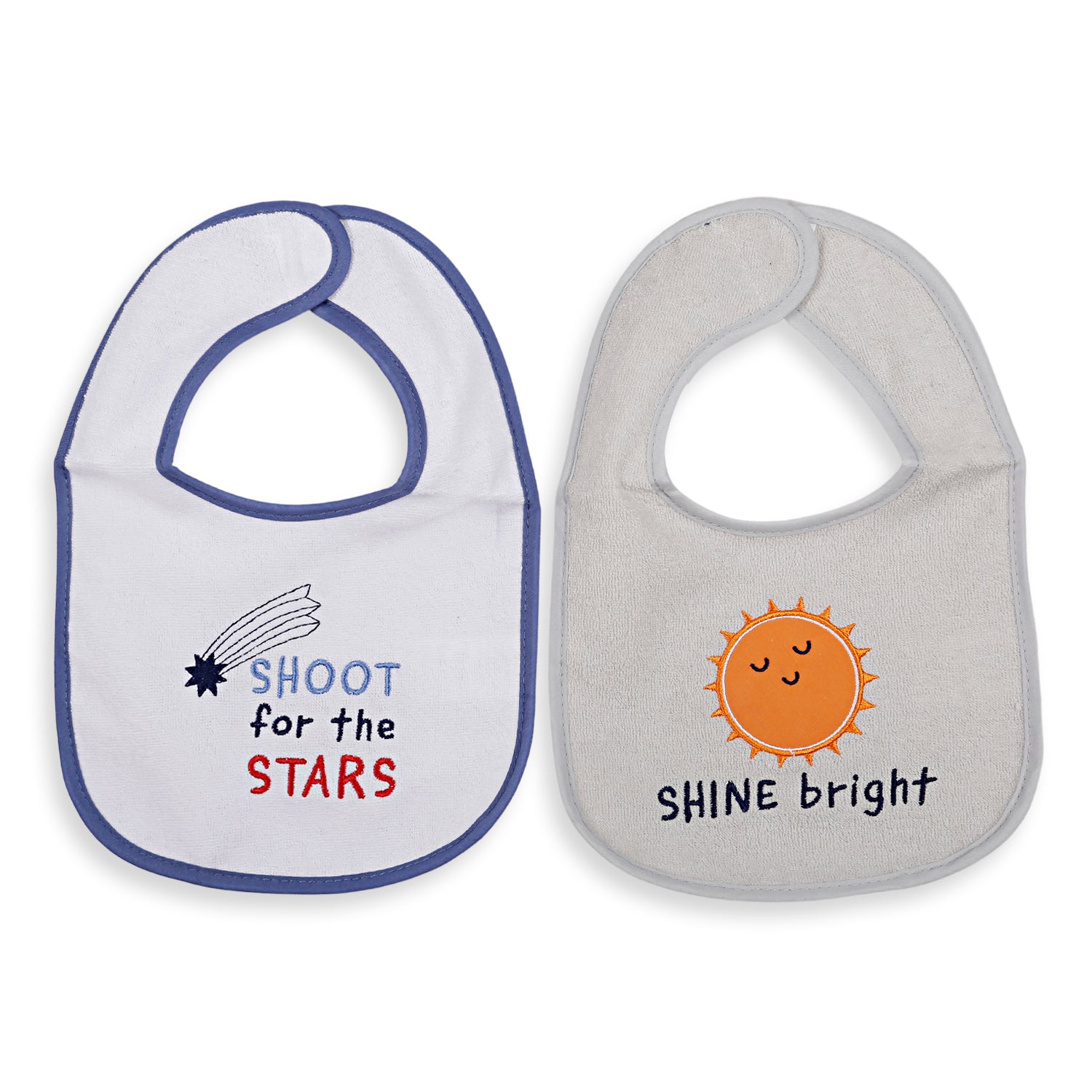 Feeding Bibs Pack Of 4 Shoot For The Stars Multicolour - Baby Moo