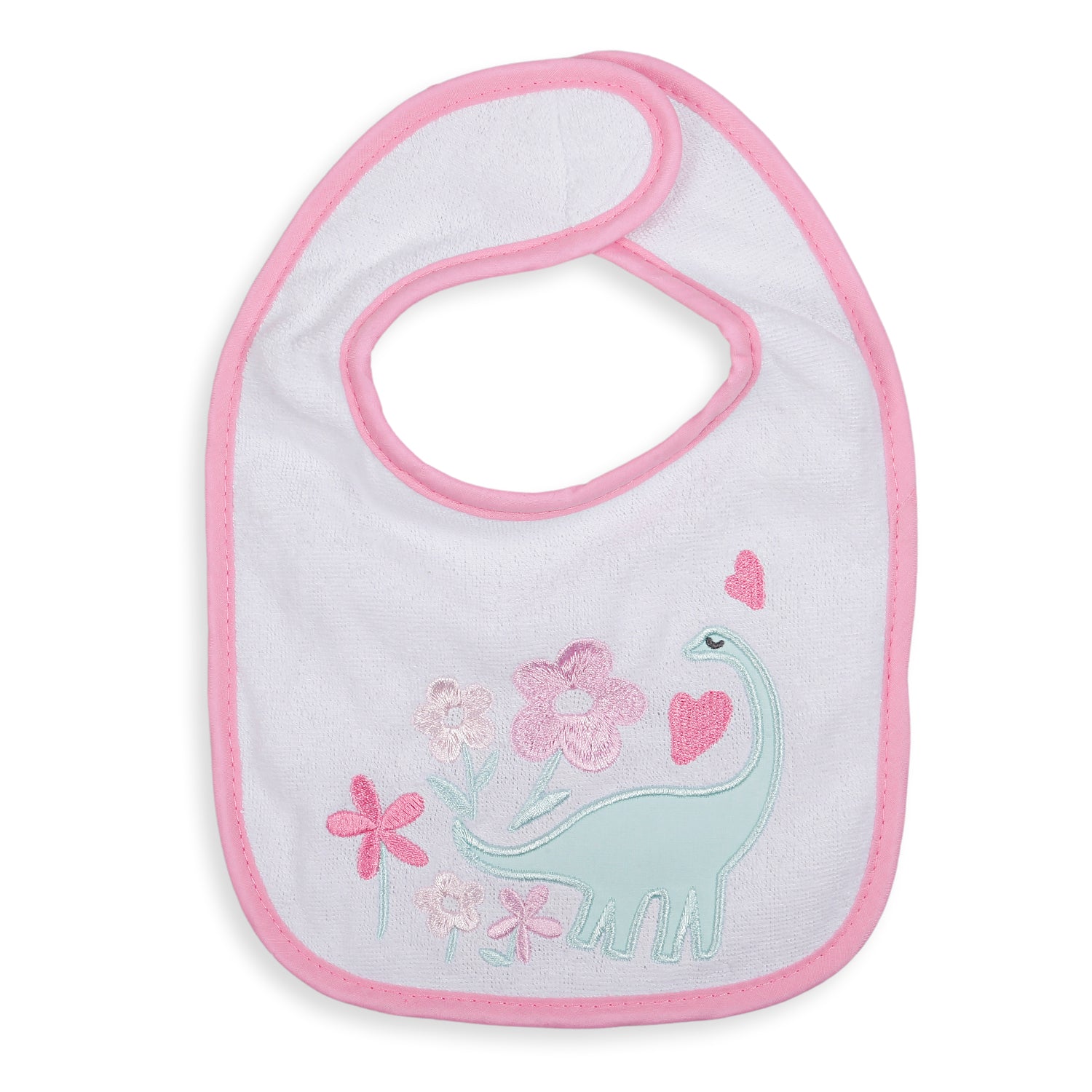 Feeding Bibs Pack Of 3 Rawrsome Dino Pink And Green