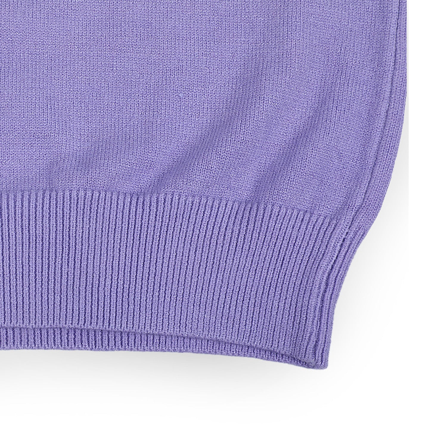 Basic Polo Neck Ribbed Premium Full Sleeves Knitted Kids Sweater - Purple - Baby Moo