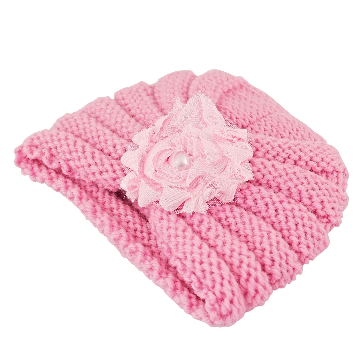Floral Pink Turban Cap - Baby Moo