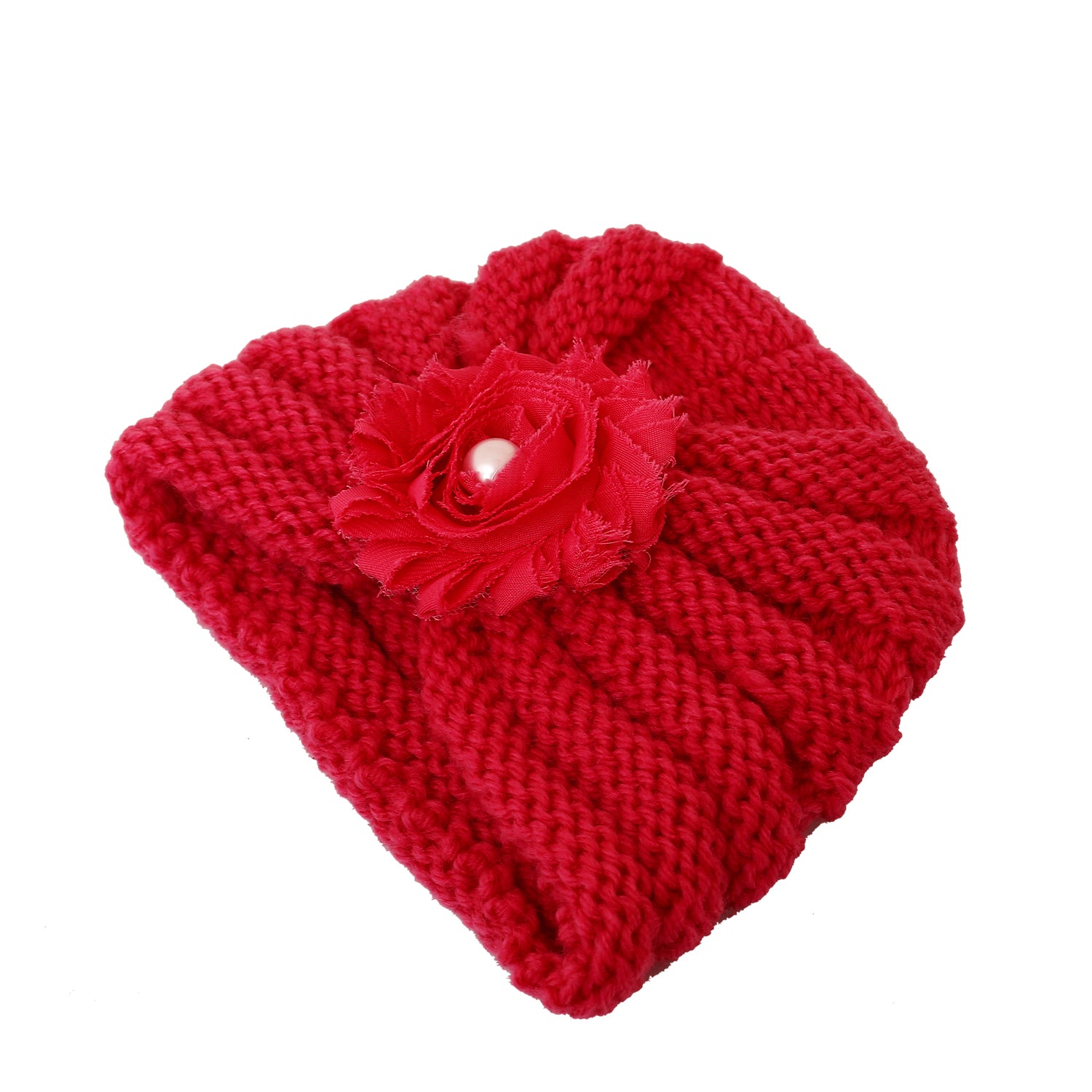 Floral Red Turban Cap - Baby Moo