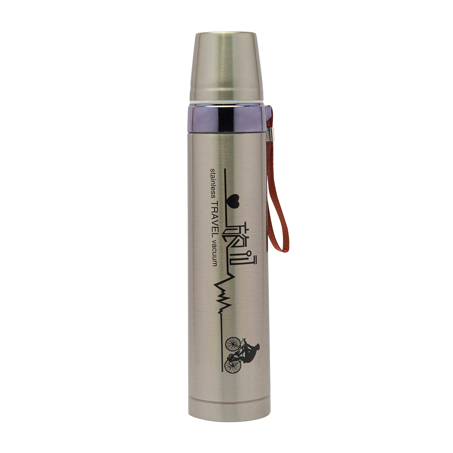 World Traveller Silver 1000 ml Stainless Steel Flask - Baby Moo