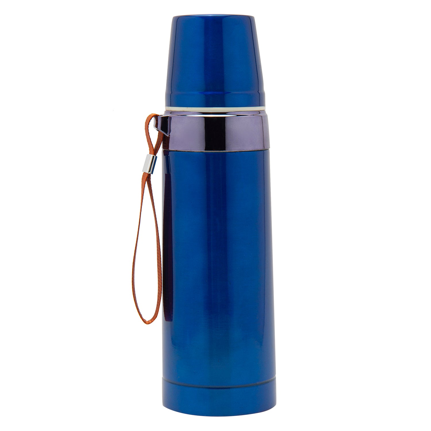 World Traveller Metallic Blue 600 ml Stainless Steel Flask
