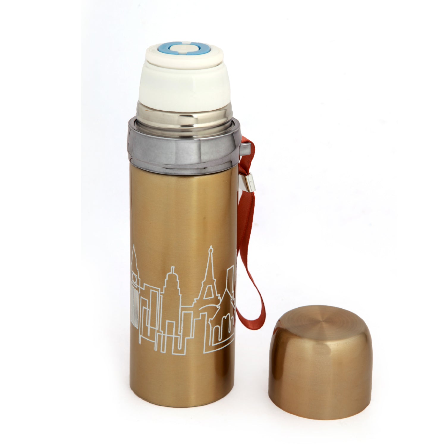 World Traveller Gold 500 ml Stainless Steel Flask - Baby Moo