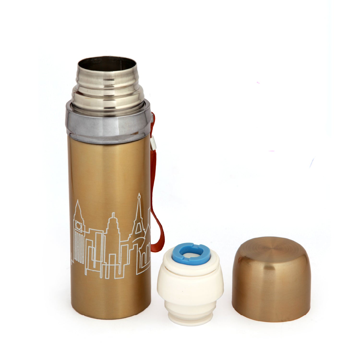 World Traveller Gold 500 ml Stainless Steel Flask - Baby Moo