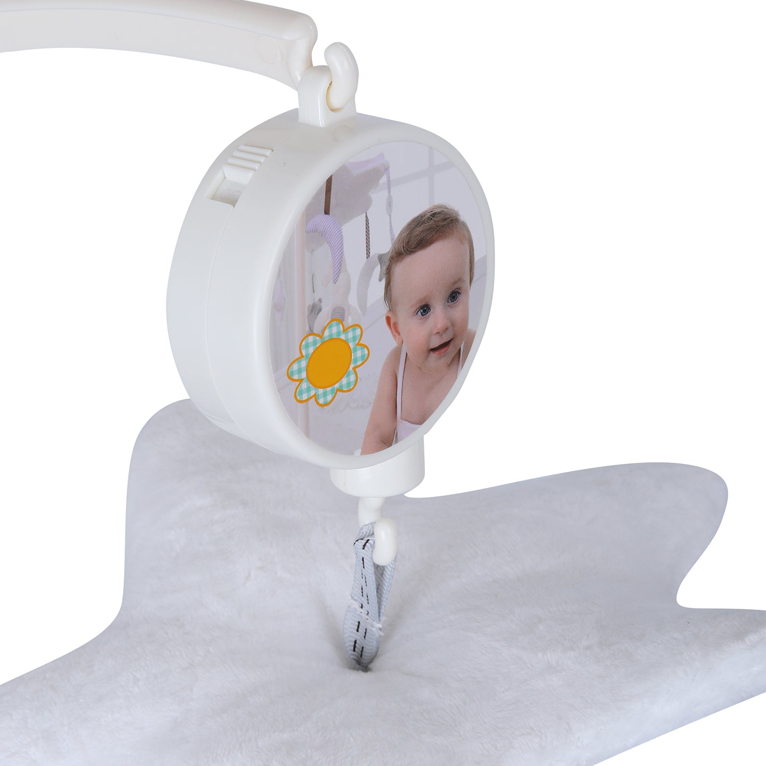Rabbit Premium Musical Rotating Cot Mobile With Hanging Rattle Toys - White - Baby Moo