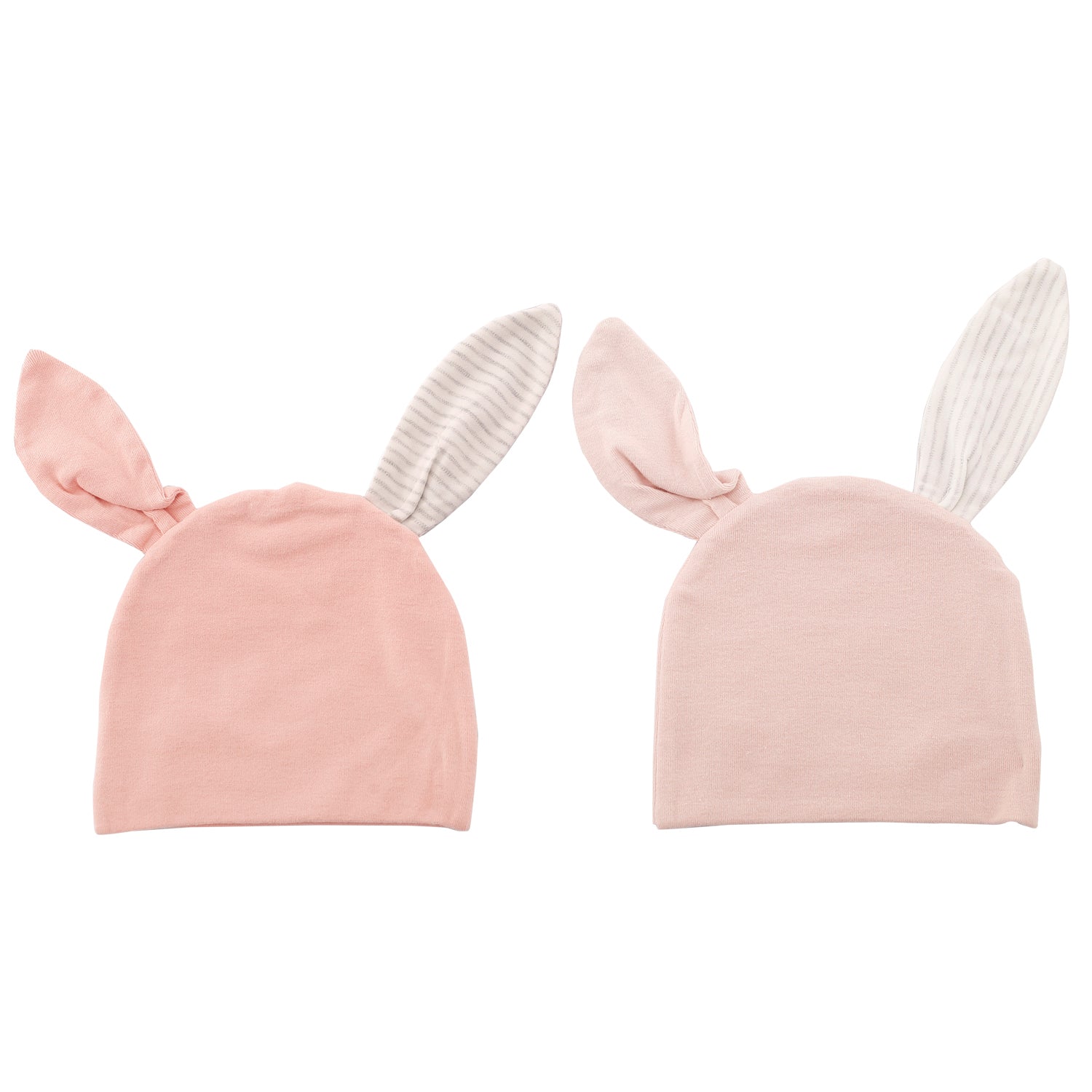 Big Bunny Ears Pink And Peach 2 Pk Cap - Baby Moo