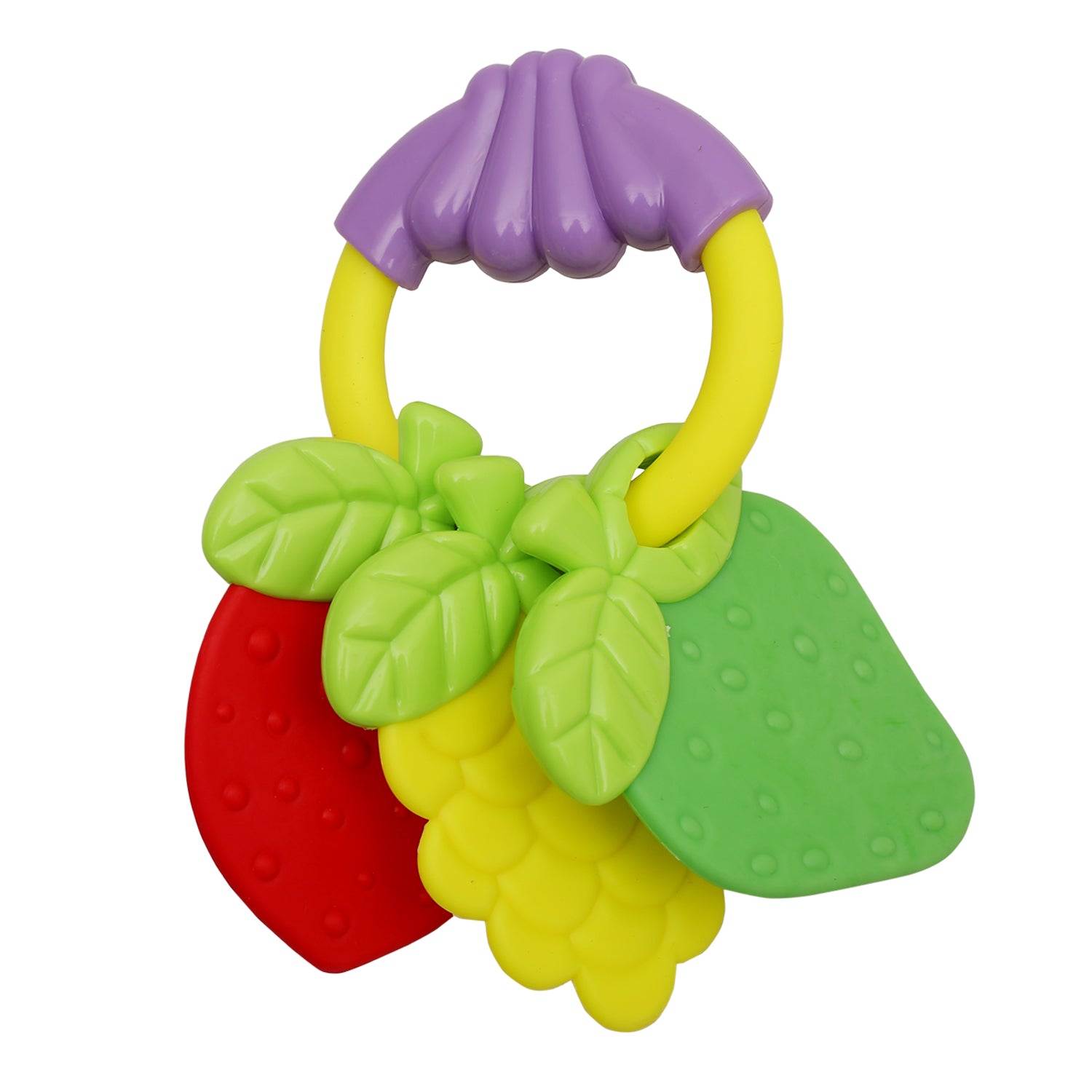 Animal And Fruit Multicolour Set of 3 Musical Rattle Teether - Baby Moo