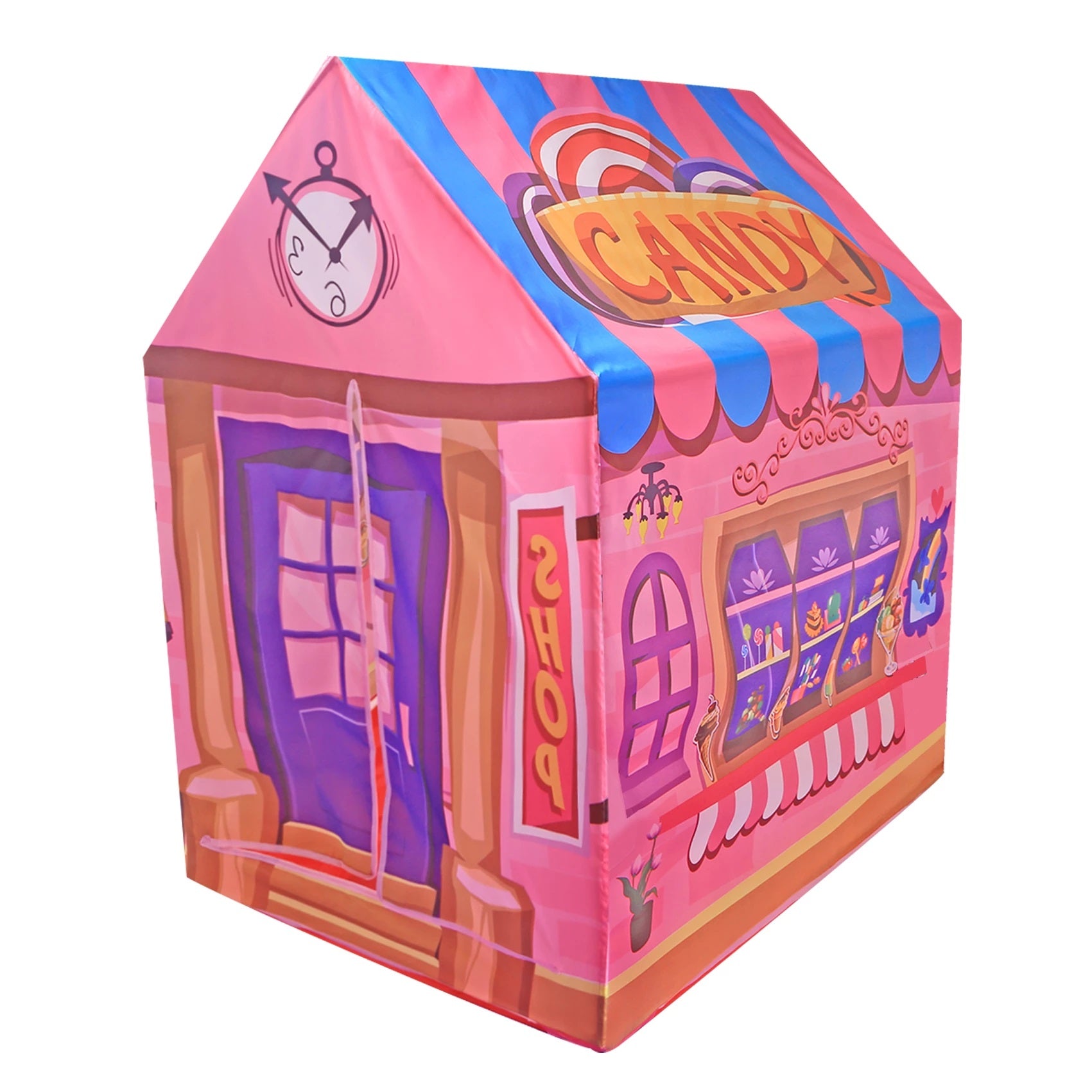 Playtime Foldable Tent House Candy Shop - Pink - Baby Moo