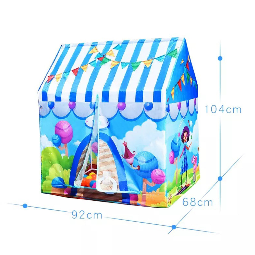 Playtime Foldable Tent House Circus - Blue - Baby Moo