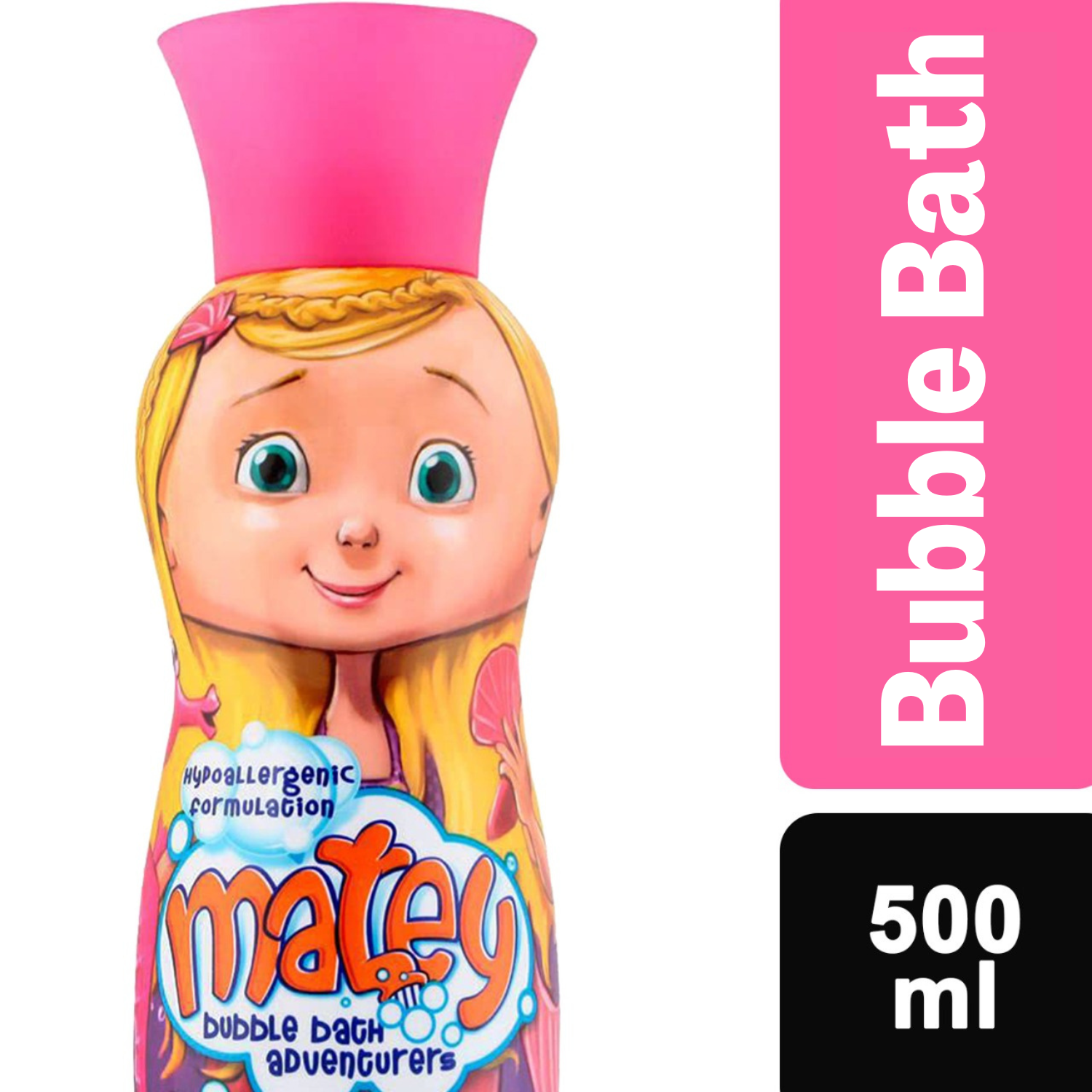 Matey Bubble Bath Adventurers Molly Mermaid Pink 30 Baths 500ml Pink - Baby Moo