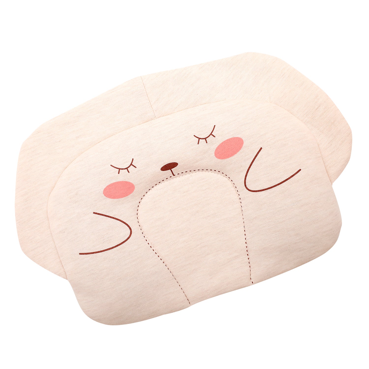 Sleepy Bear Cream Pillow - Baby Moo