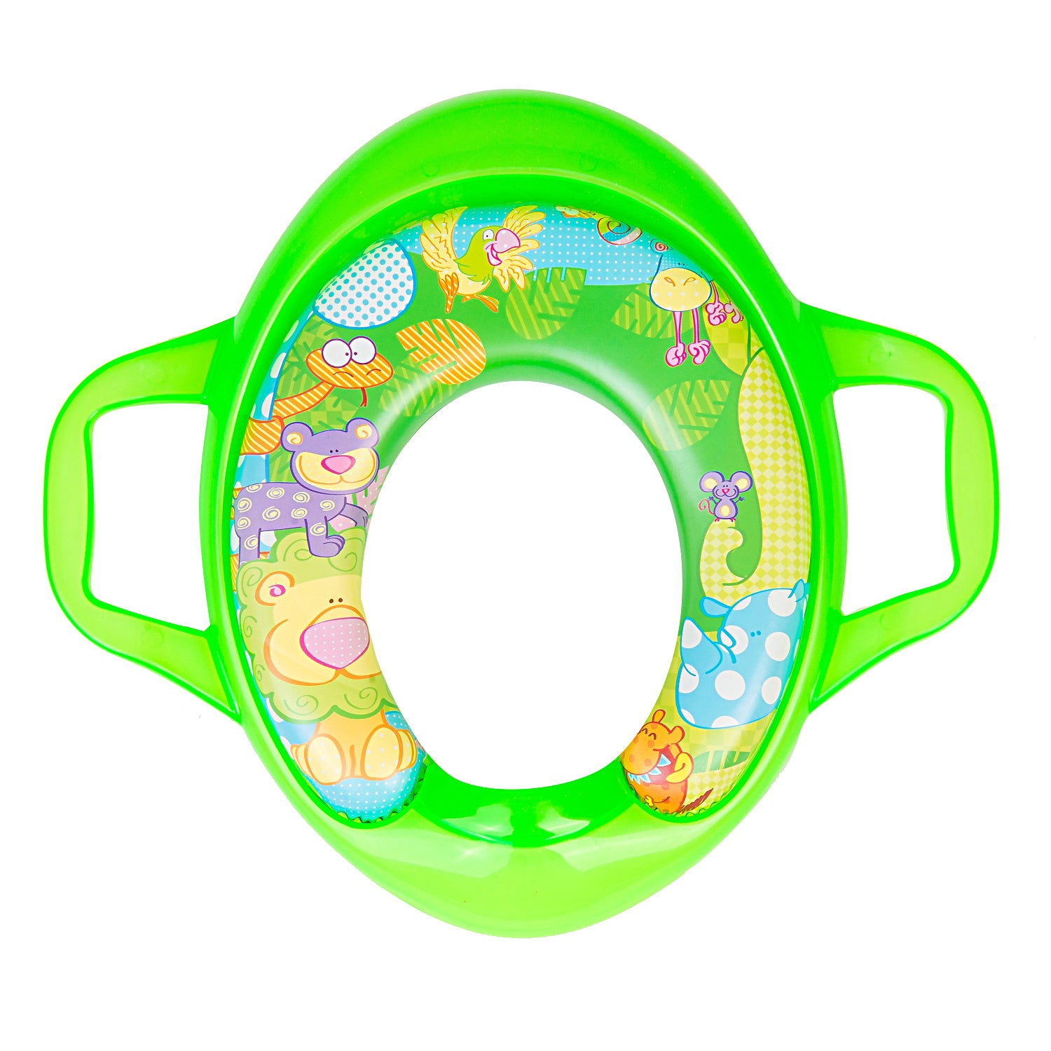 Animals Green Potty Seat With Handle