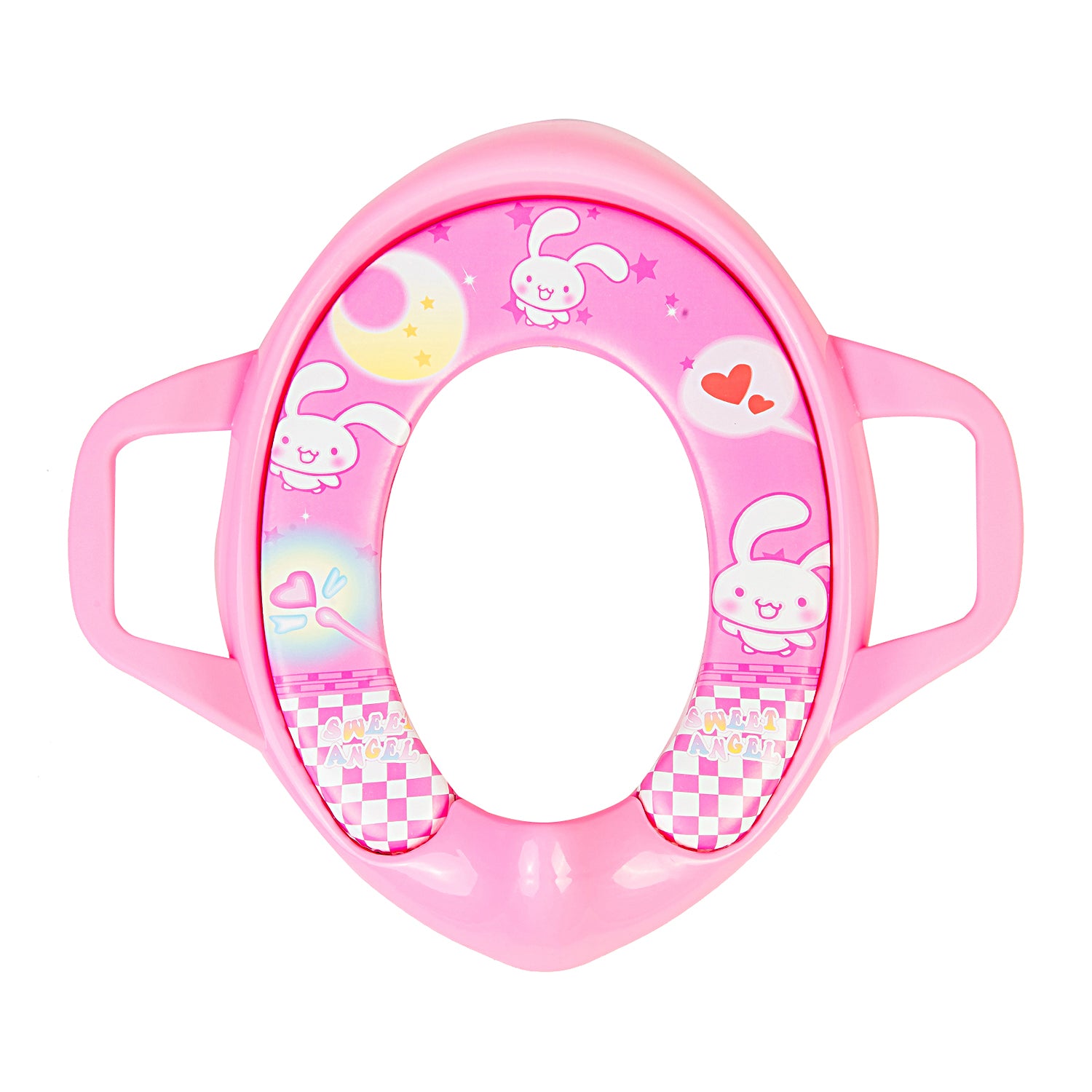 Rabbit Love Pink Potty Seat With Handle - Baby Moo