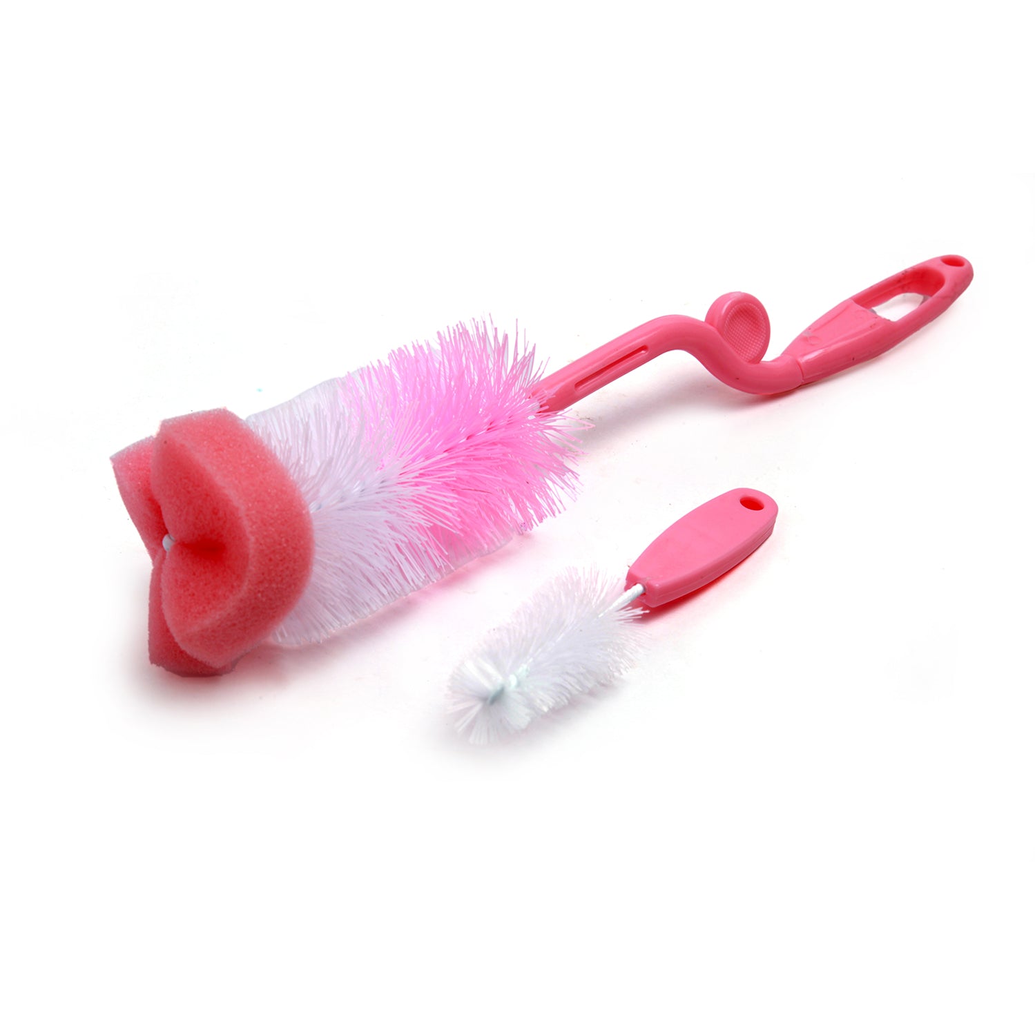 Twist And Turn Pink Bottle And Nipple Cleaning Brush Set of 2 - Baby Moo