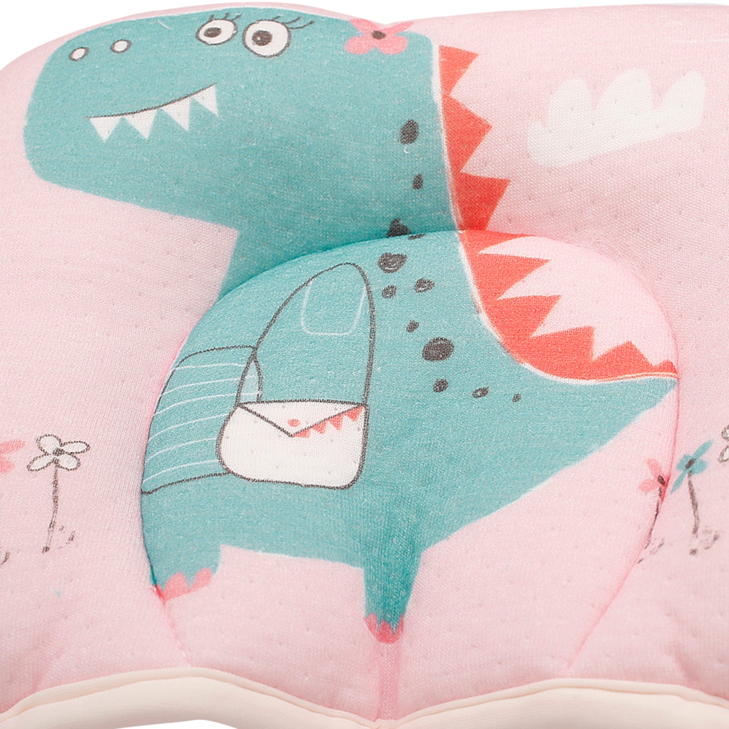 Dino Pink Cotton Baby Pillow - Baby Moo