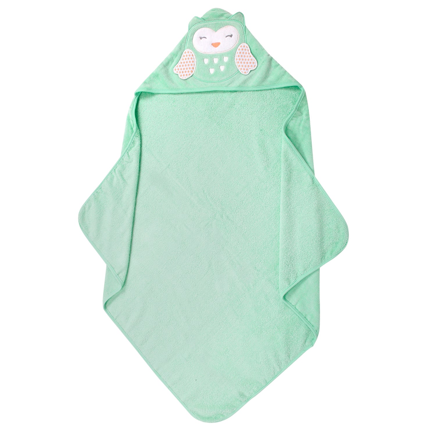 Owl Green Hooded Towel