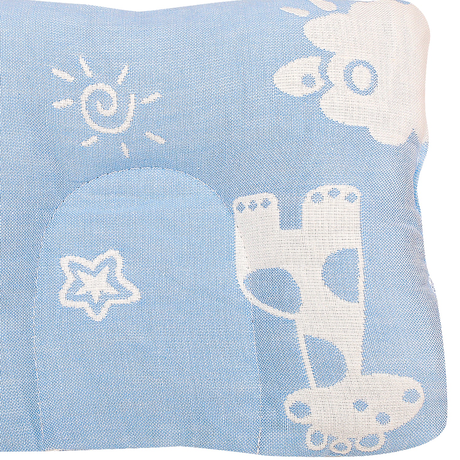 Giraffe Blue Baby Pillow - Baby Moo
