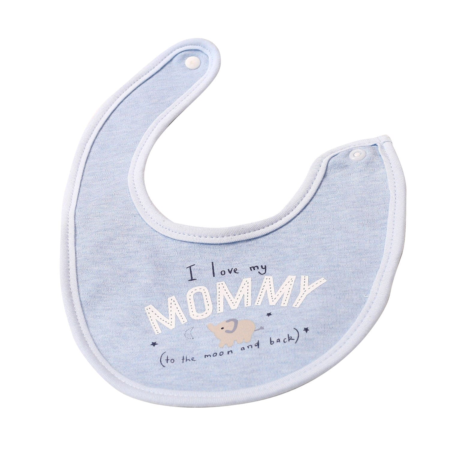 Happy Parenting Blue 3 Pk Bibs - Baby Moo