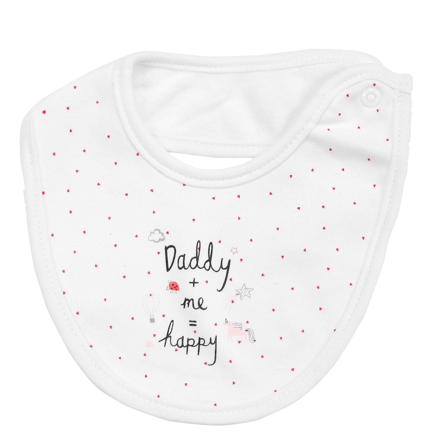 Happy Mommy Daddy Pink 3 Pk Bibs - Baby Moo