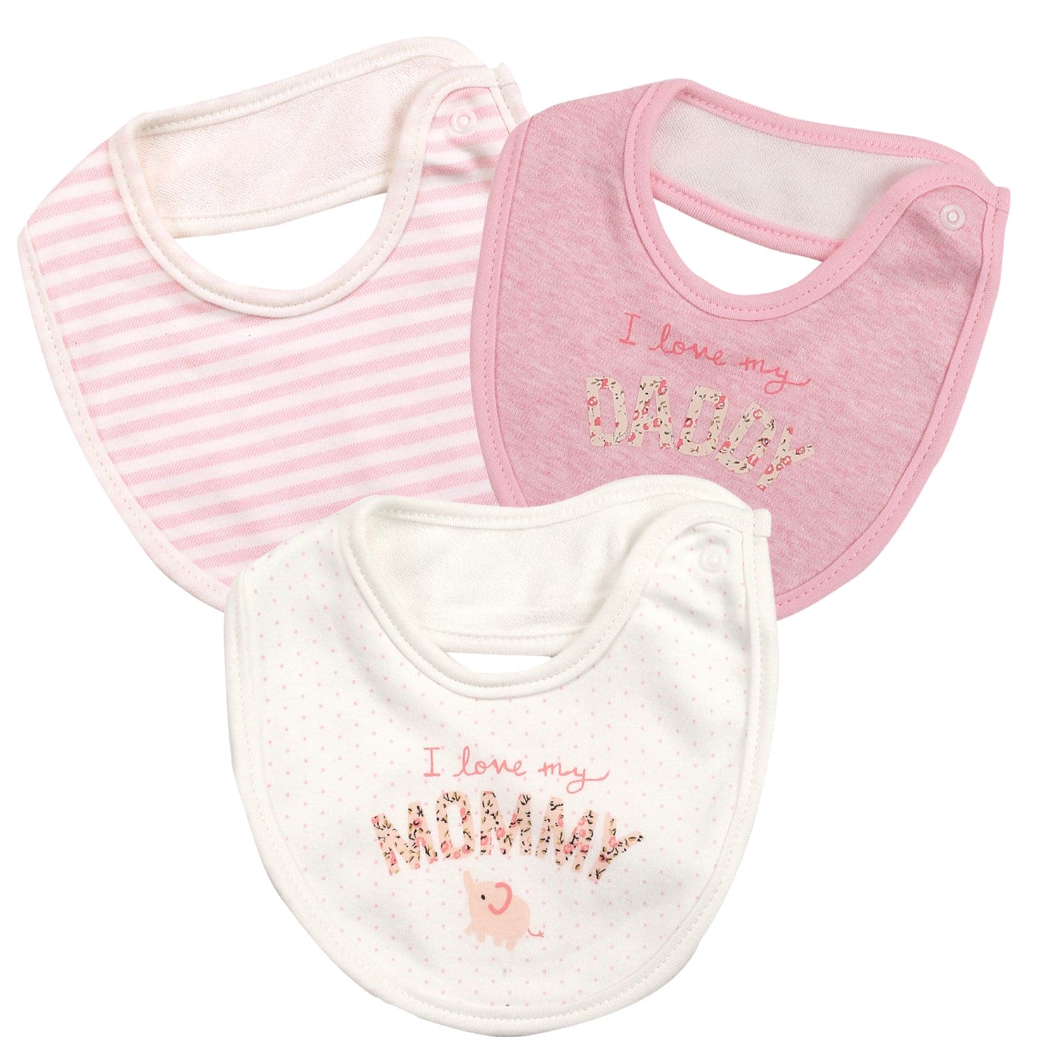 Mommy And Daddy's Princess Pink 3 Pk Bibs - Baby Moo