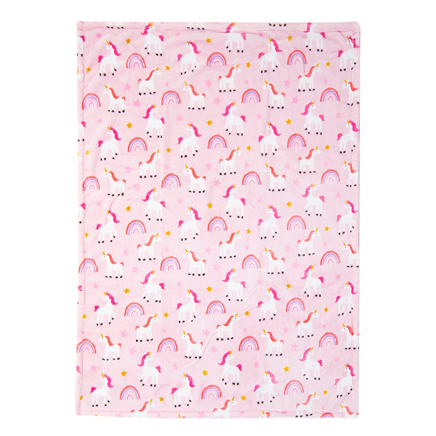 Whimsical Unicorn Soft Cozy Plush Blanket Pink - Baby Moo