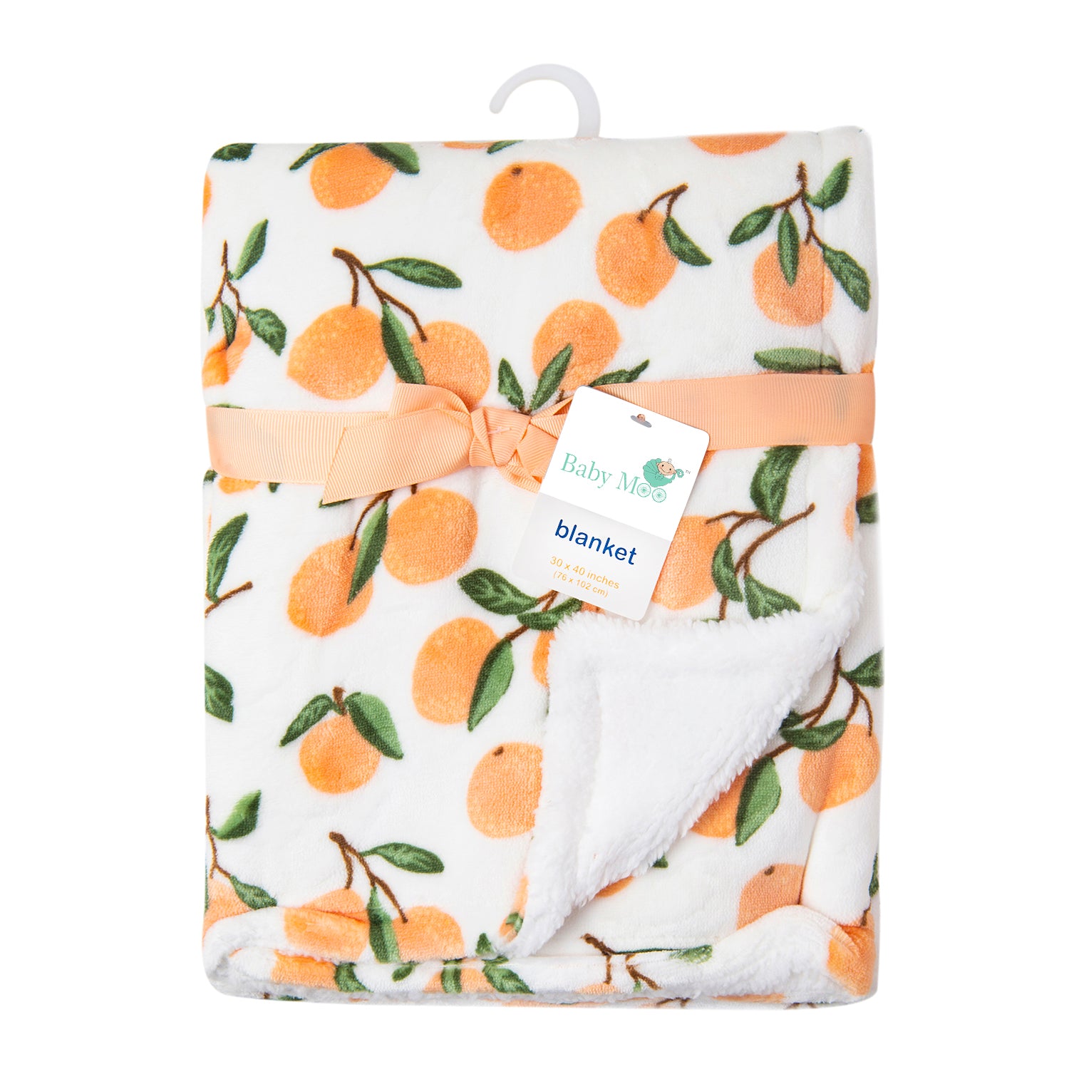 Fruity Soft Cozy Plush Blanket Orange - Baby Moo