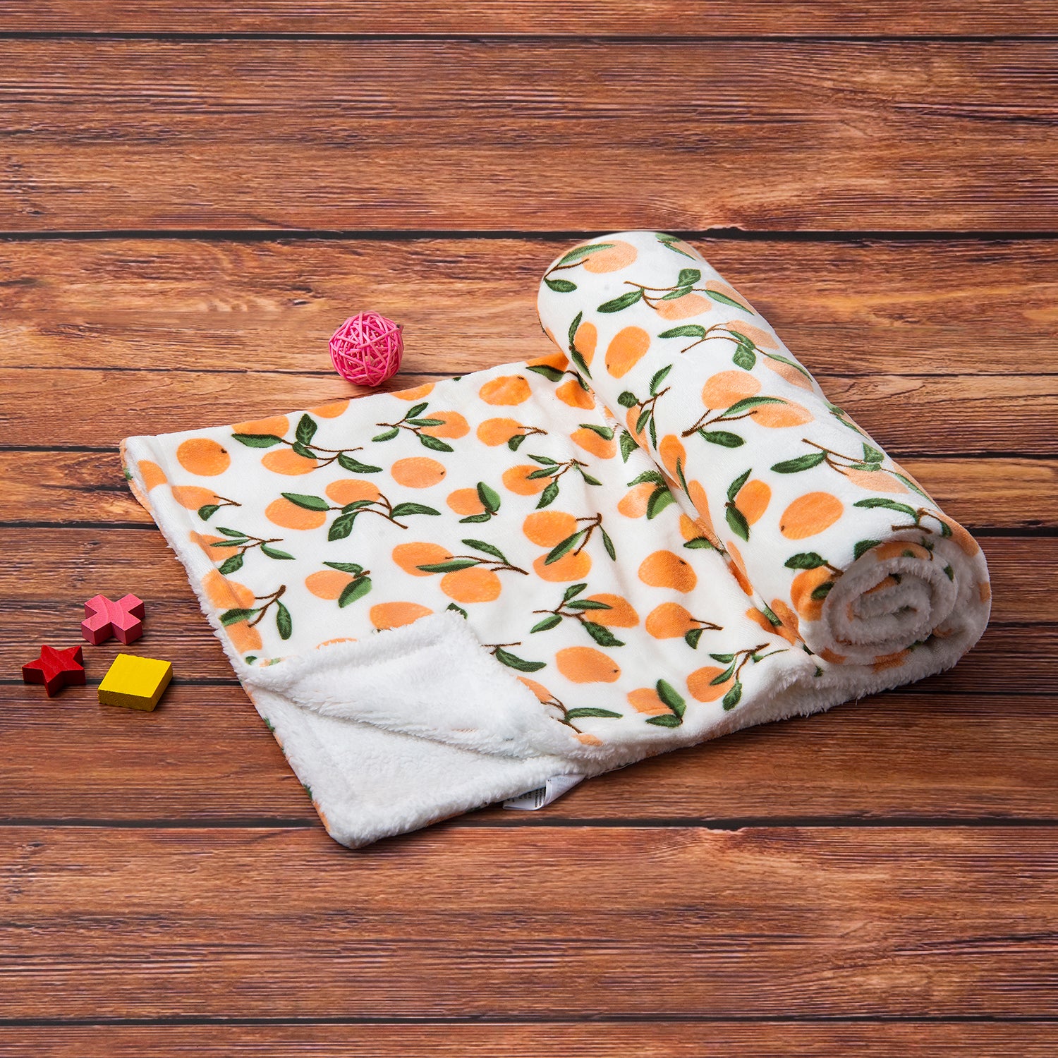 Fruity Soft Cozy Plush Blanket Orange - Baby Moo