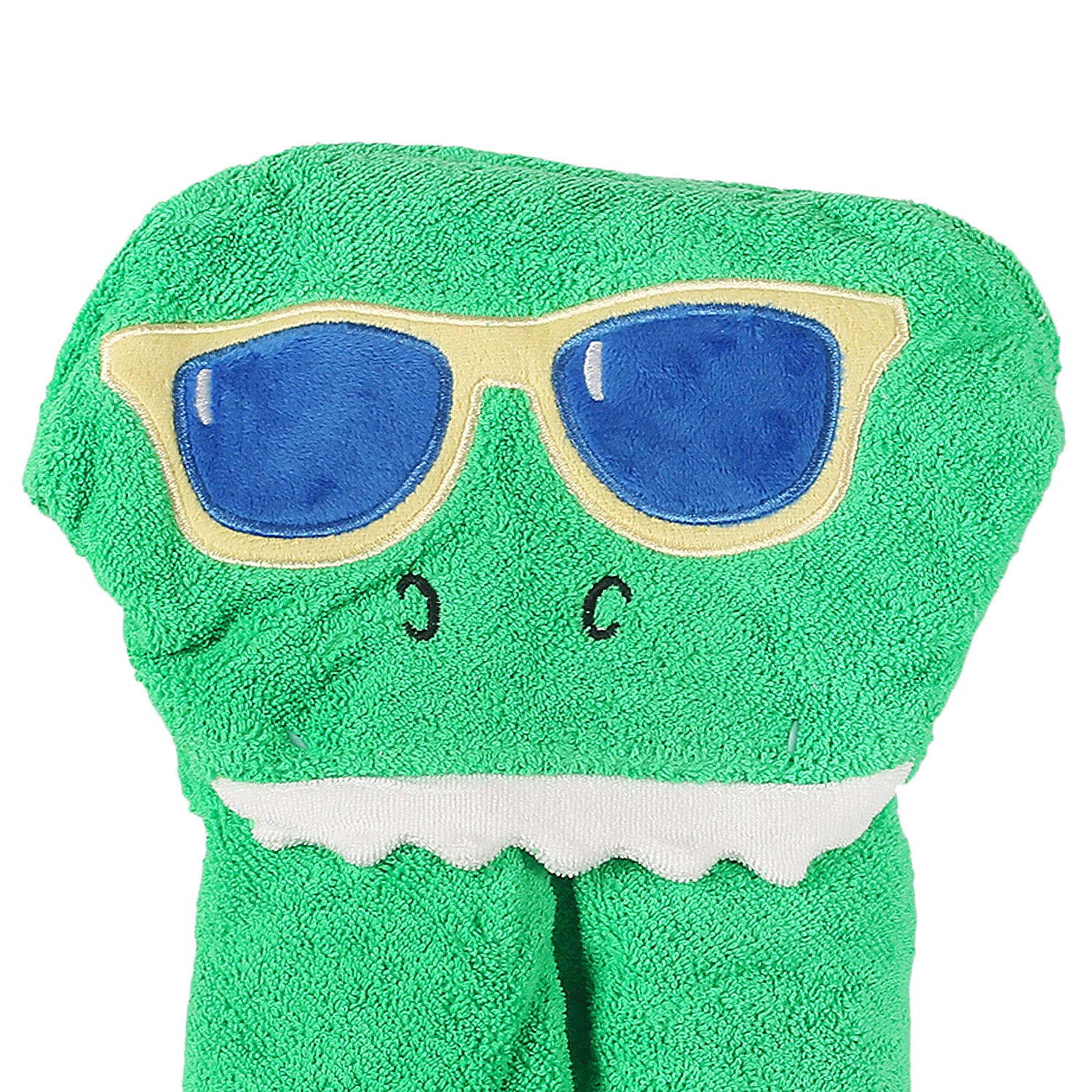 Smart And Nerdy Dark Green Hooded Towel - Baby Moo