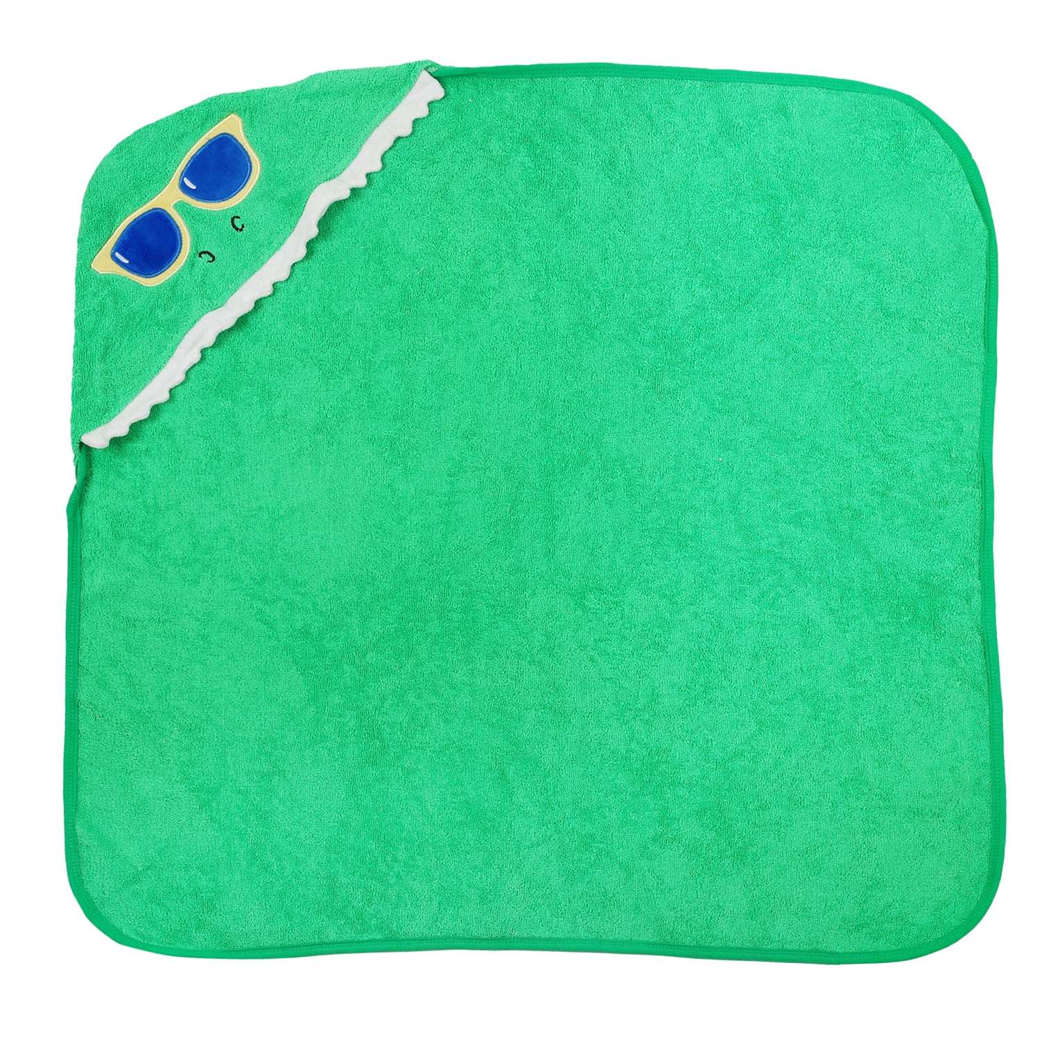 Smart And Nerdy Dark Green Hooded Towel - Baby Moo