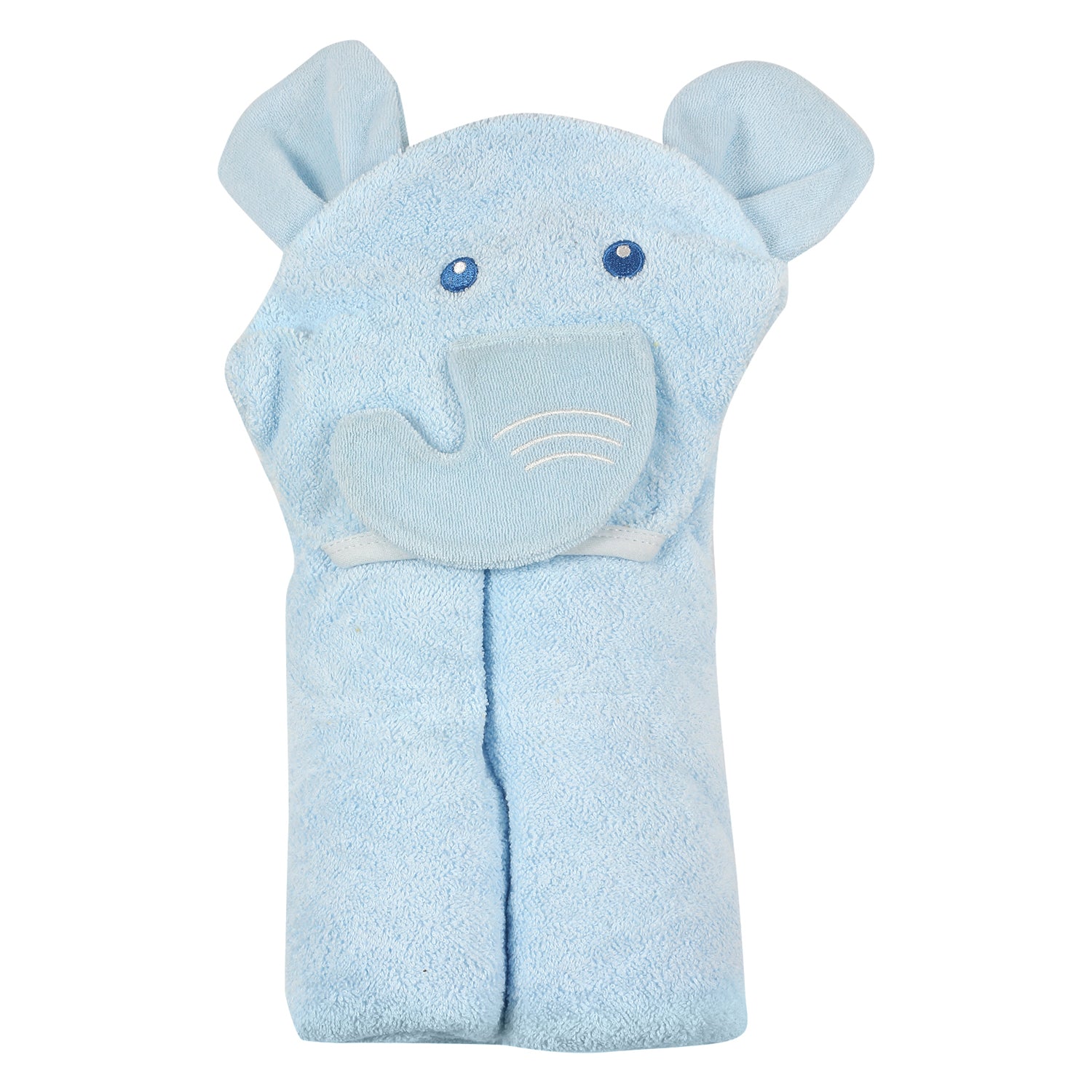 Elephant Light Blue Hooded Towel - Baby Moo