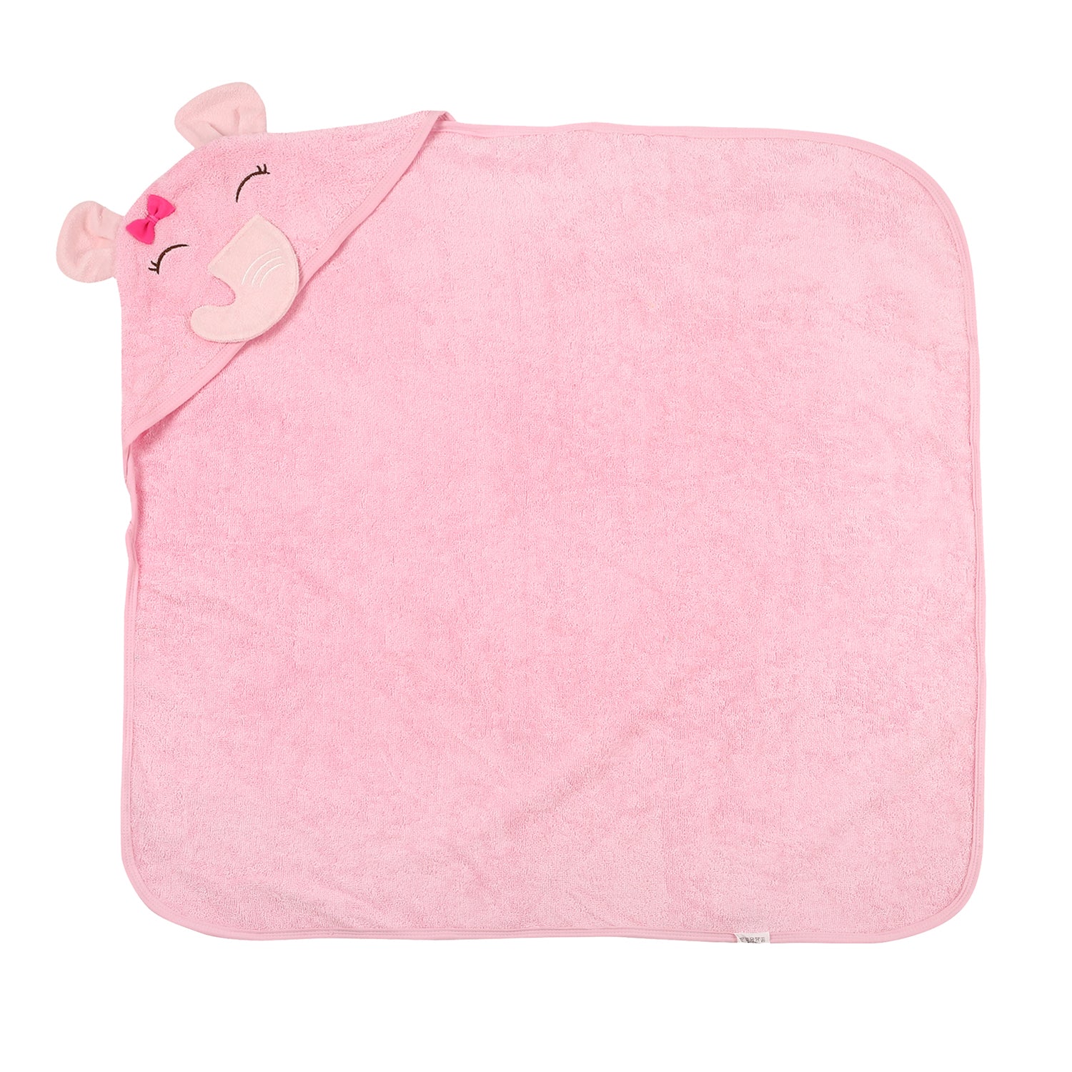 Elephant Pink Hooded Towel - Baby Moo