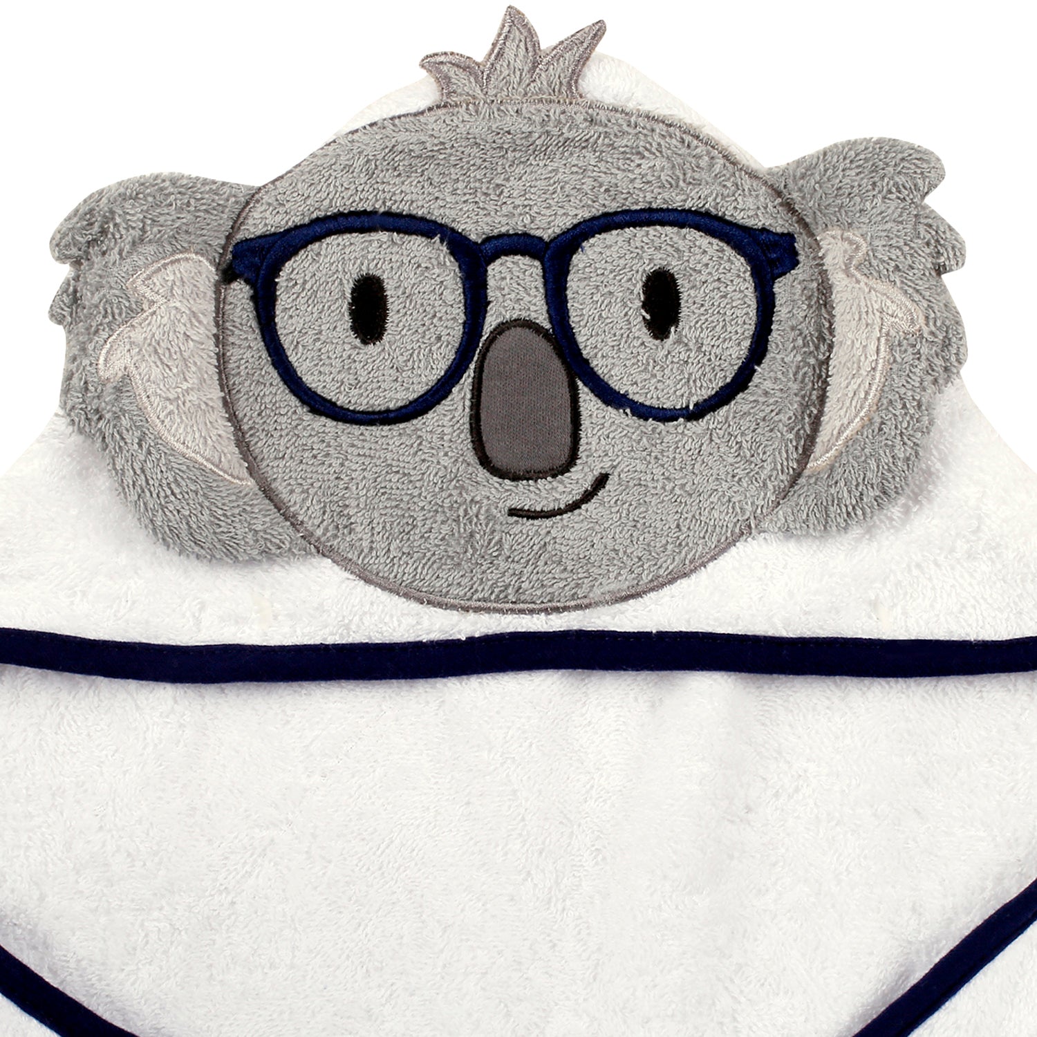 Prof. Koala White Hooded Towel - Baby Moo