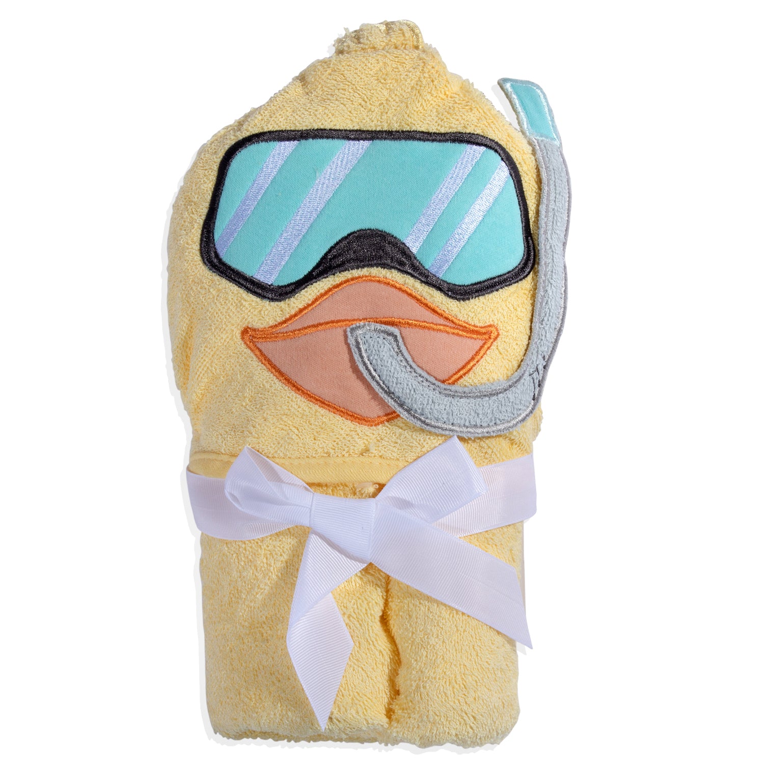 Baby Moo Scuba Duck Premium Hooded Towel - Yellow - Baby Moo