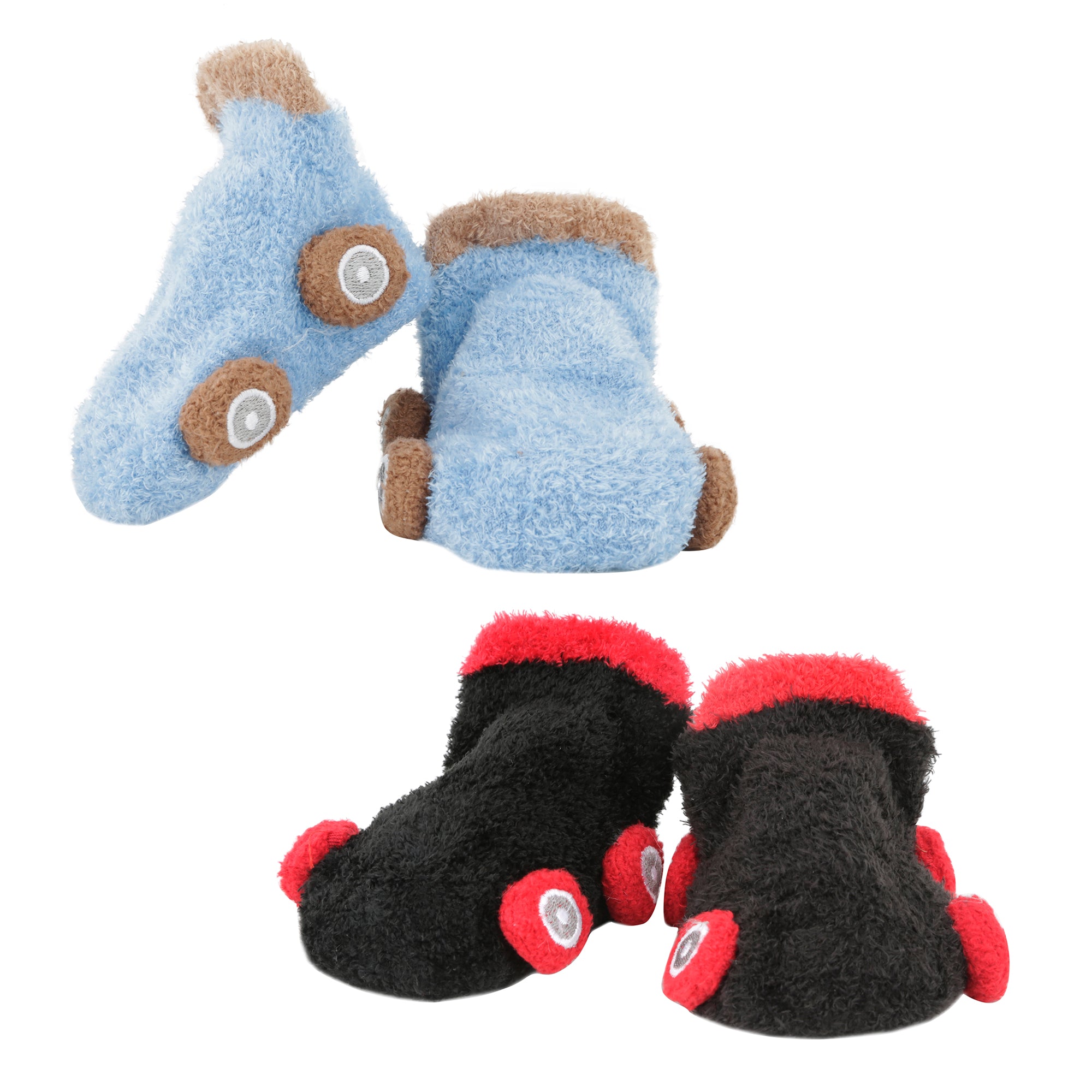 Socks On Wheels Blue And Black 2 Pk - Baby Moo