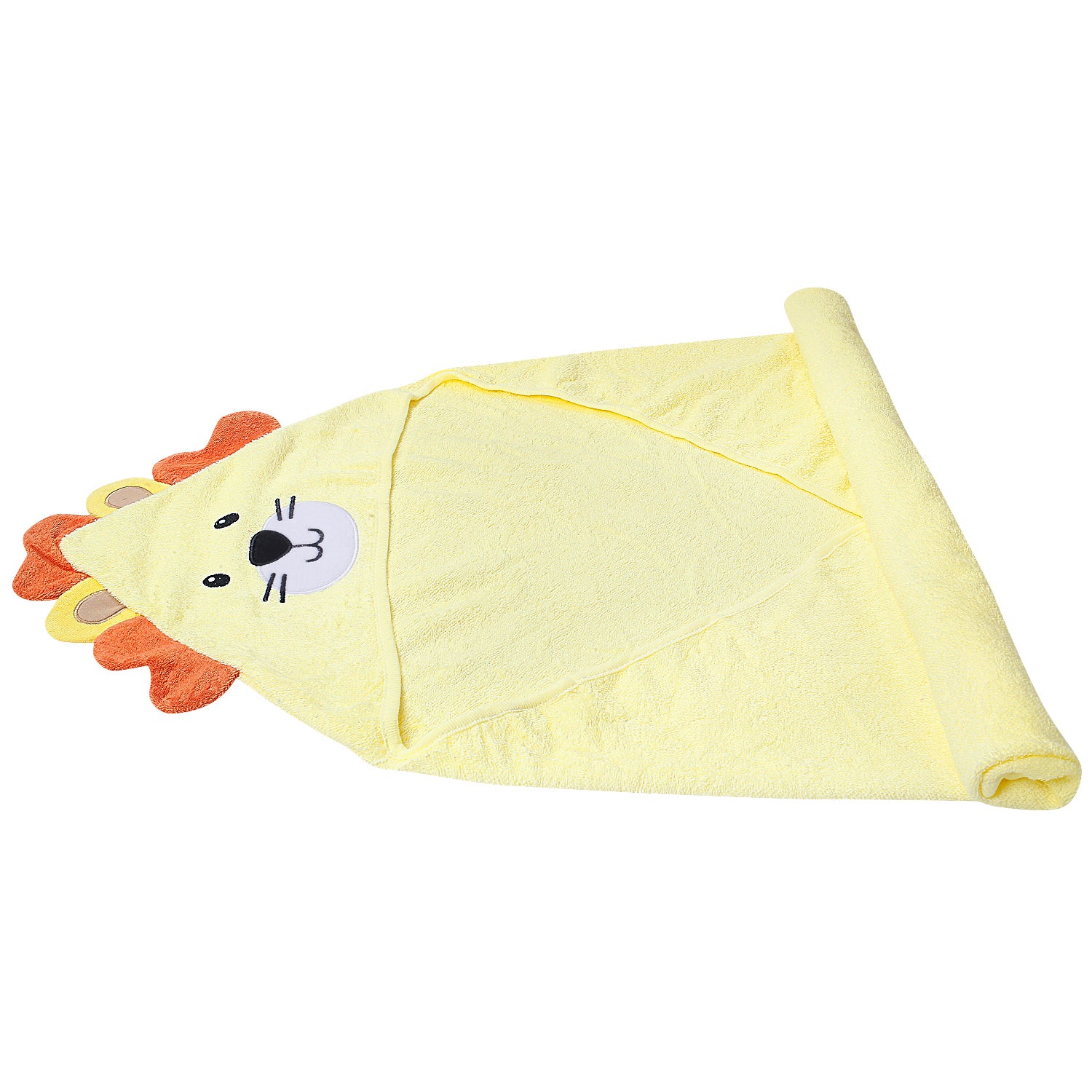 Hear Me Roar Yellow Hooded Towel - Baby Moo
