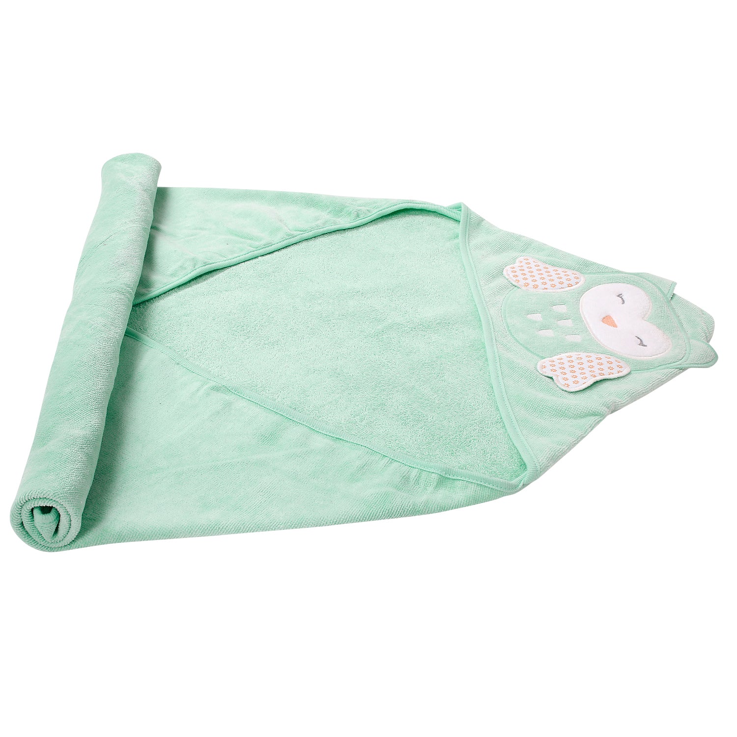 Owl Green Hooded Towel - Baby Moo