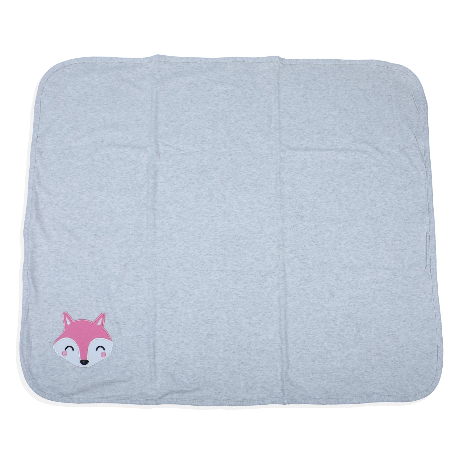 Baby Moo Sleepy Fox Soft Reversible Wrapper - Grey - Baby Moo