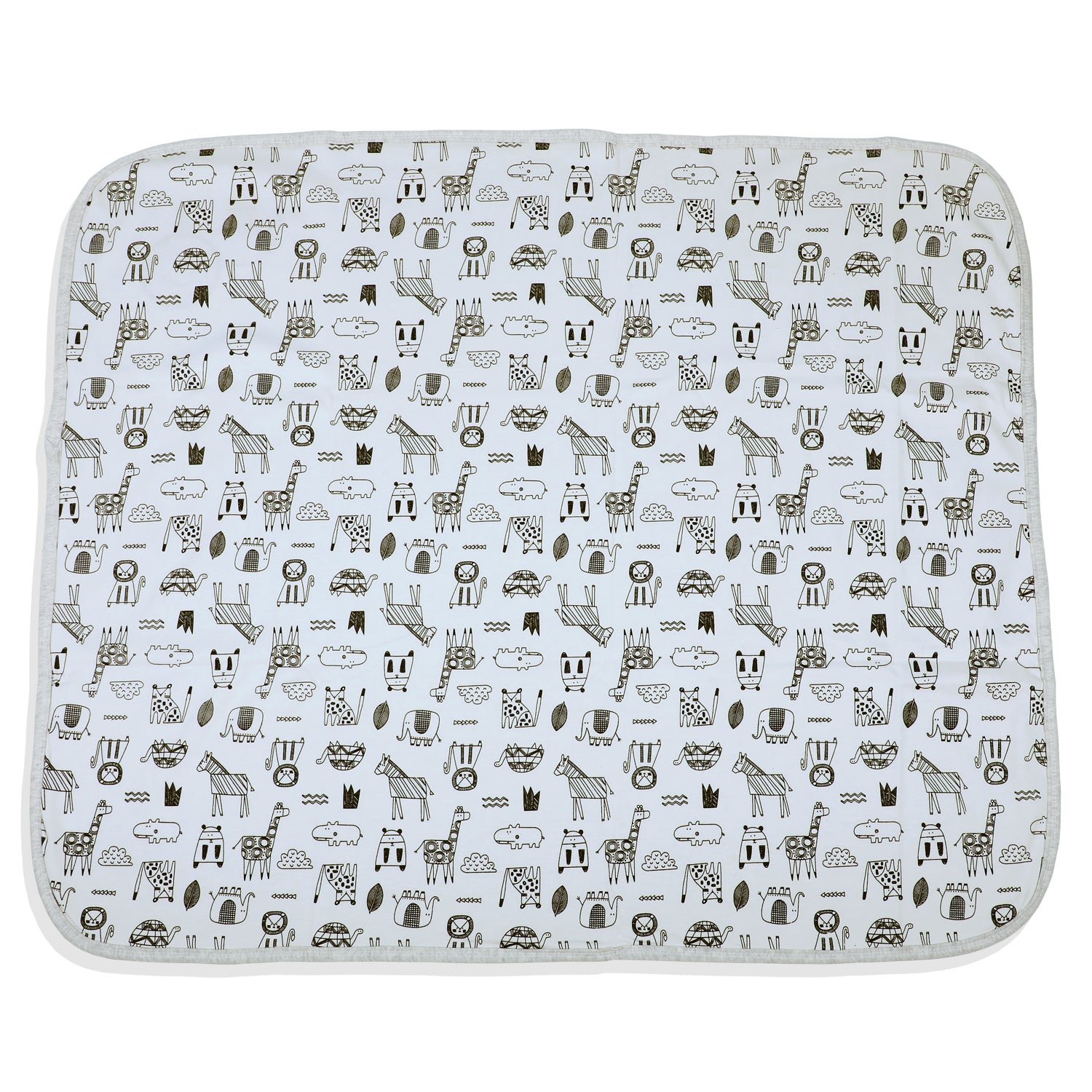 Baby Moo King Lion Soft Reversible Wrapper - Grey - Baby Moo