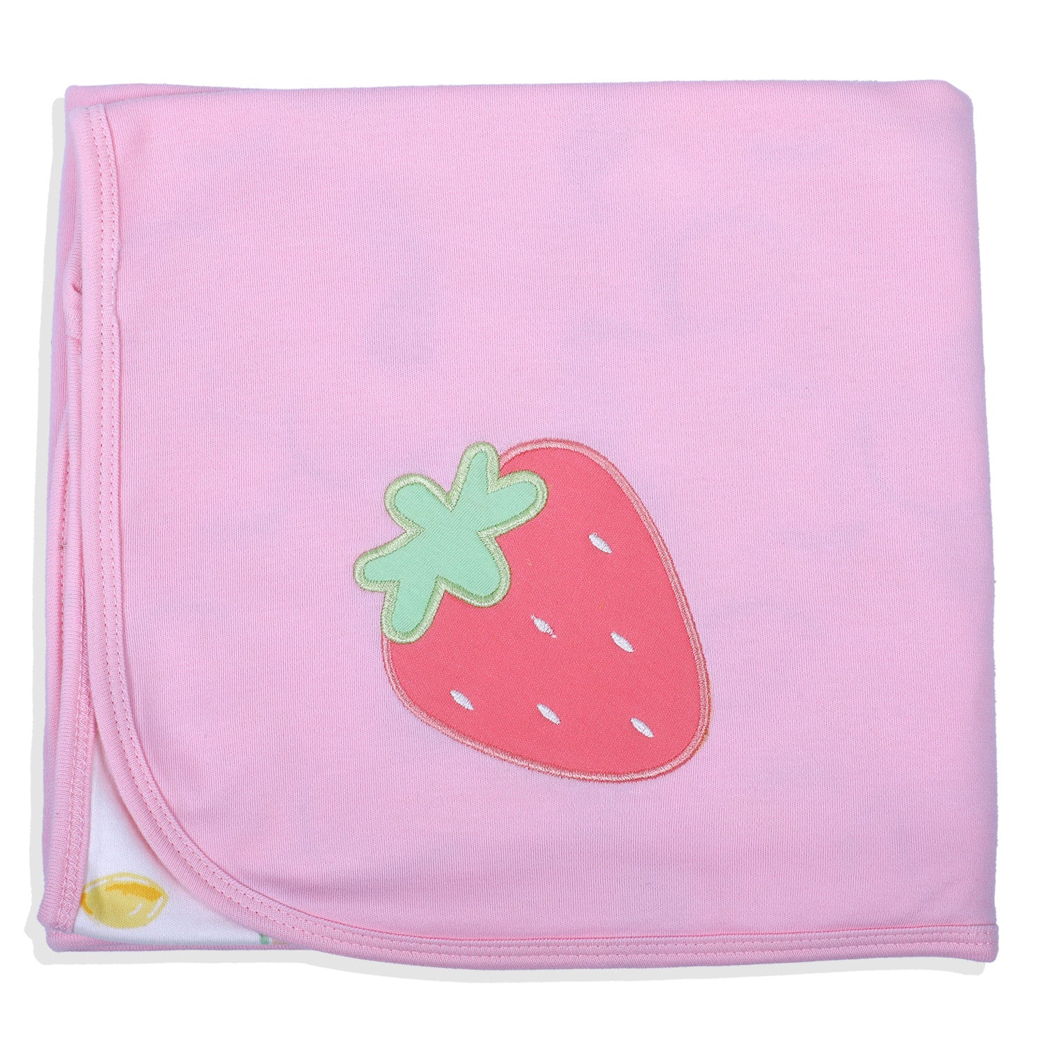 Baby Moo Strawberry Watermelon Soft Reversible Wrapper - Pink