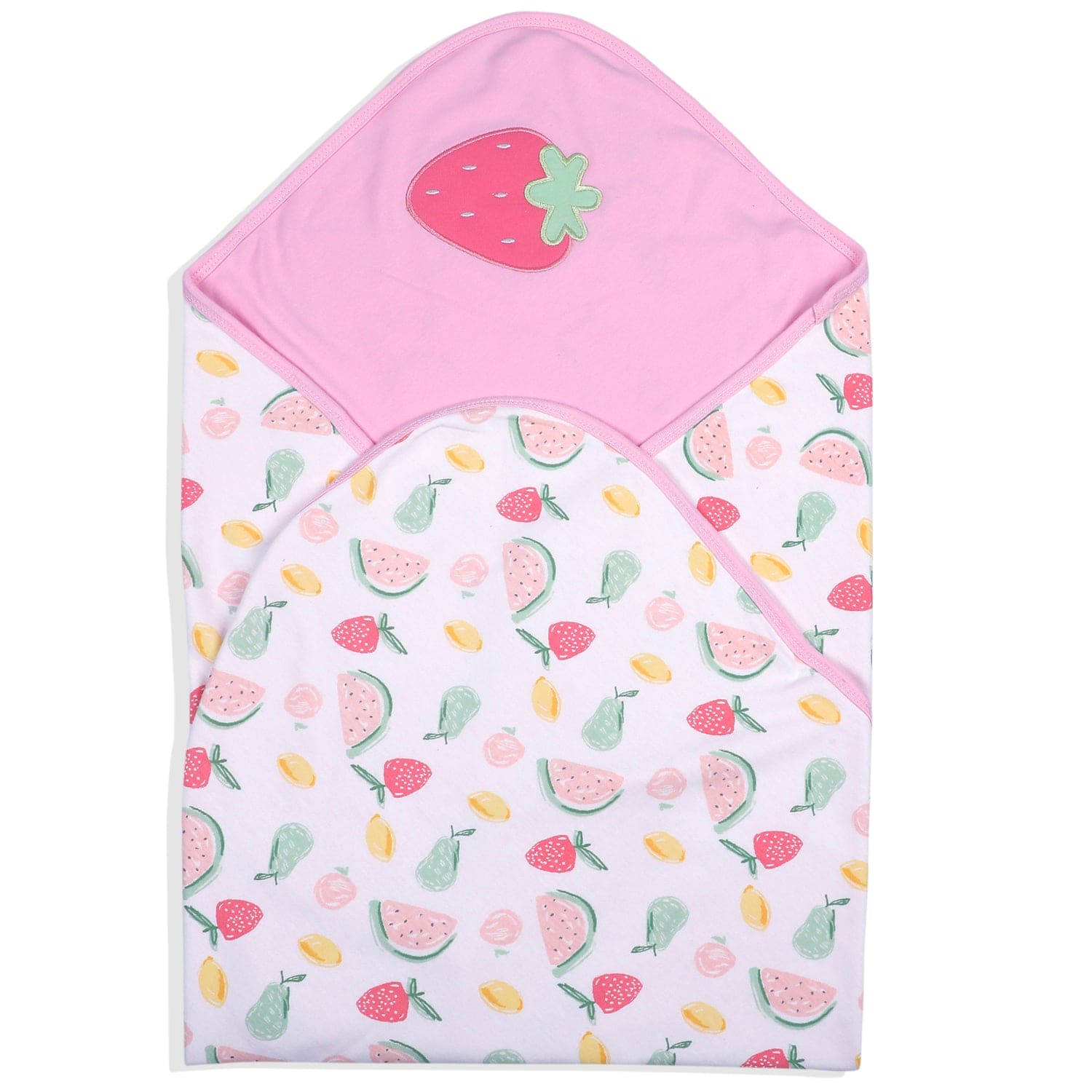 Baby Moo Strawberry Watermelon Soft Reversible Wrapper Pink