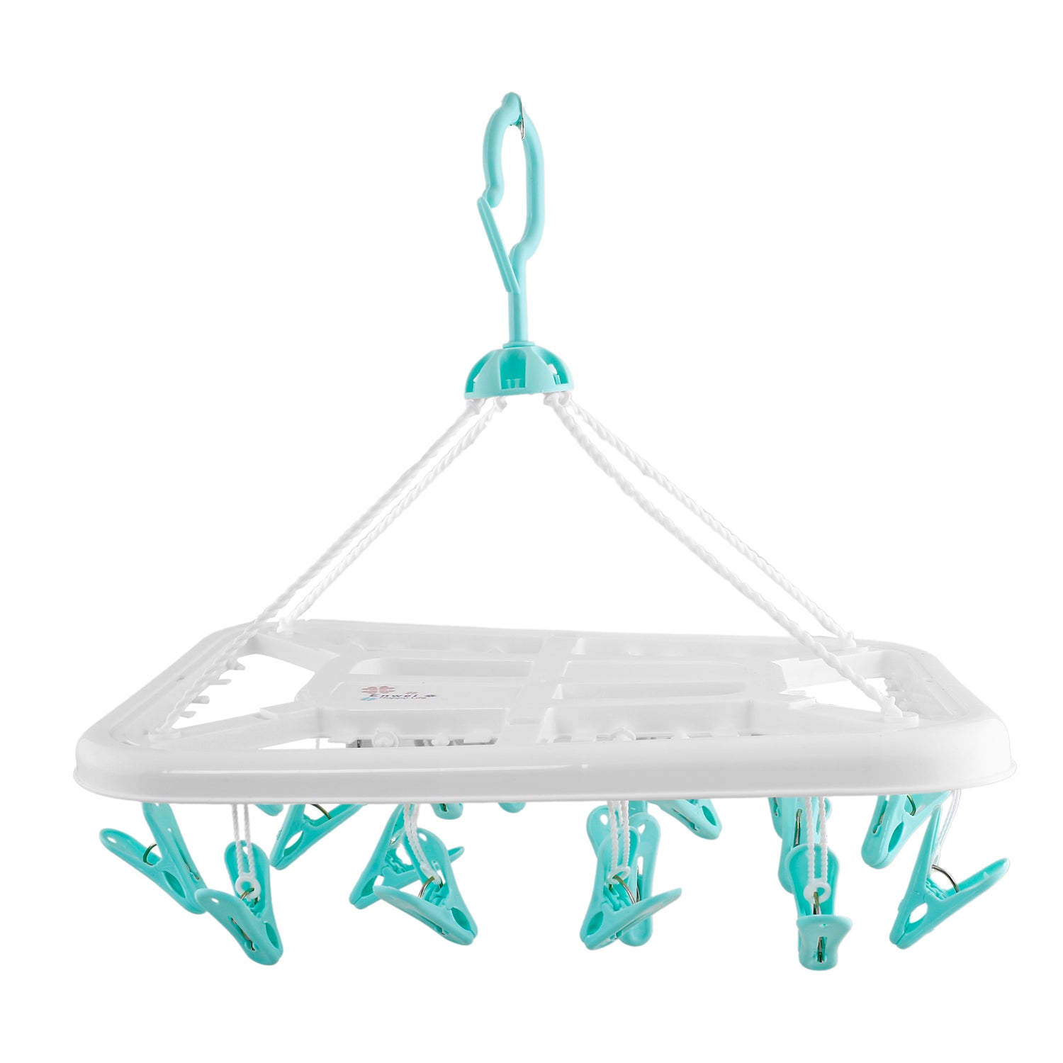 Turquoise Premium Square Clip Hanger - Baby Moo