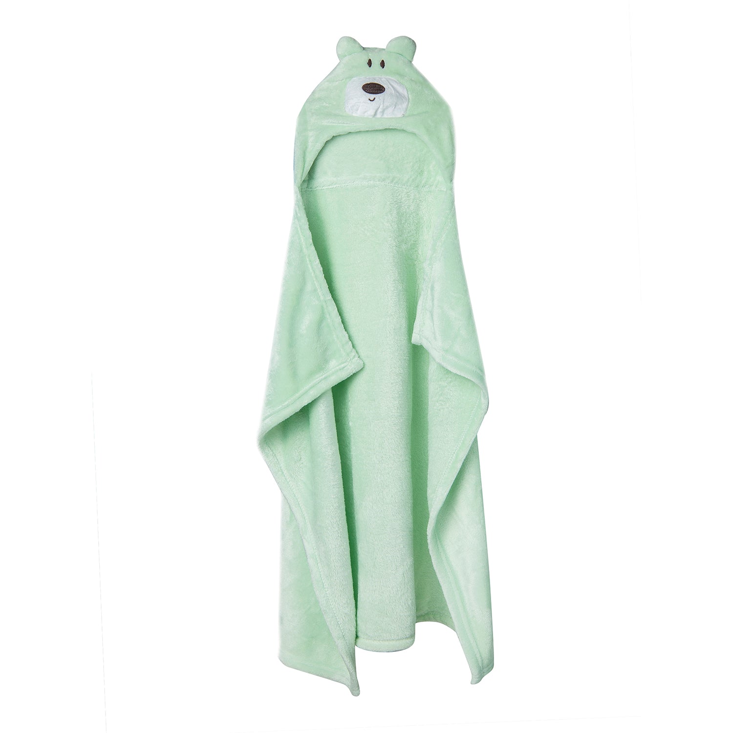 Bear Soft Cozy Hooded Blanket Mint Green - Baby Moo