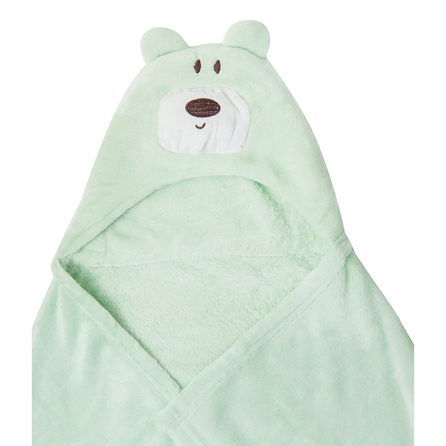 Bear Soft Cozy Hooded Blanket Mint Green - Baby Moo