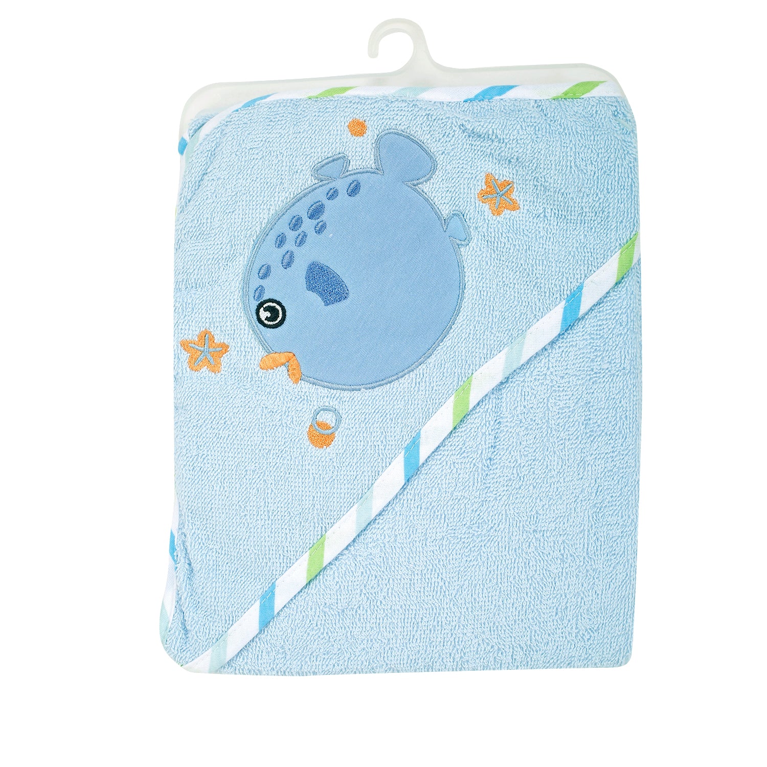 Fishy Blue Hooded Towel - Baby Moo