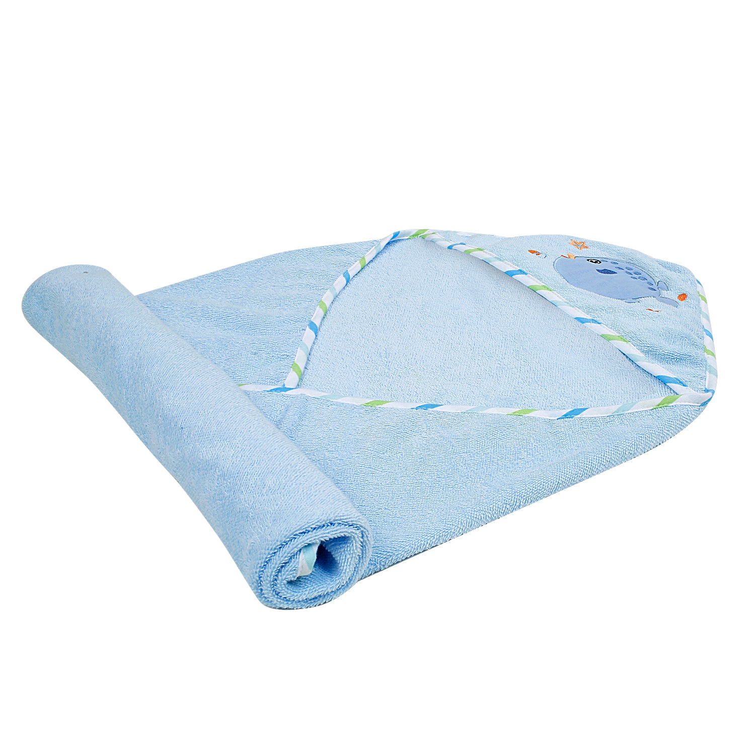 Fishy Blue Hooded Towel - Baby Moo