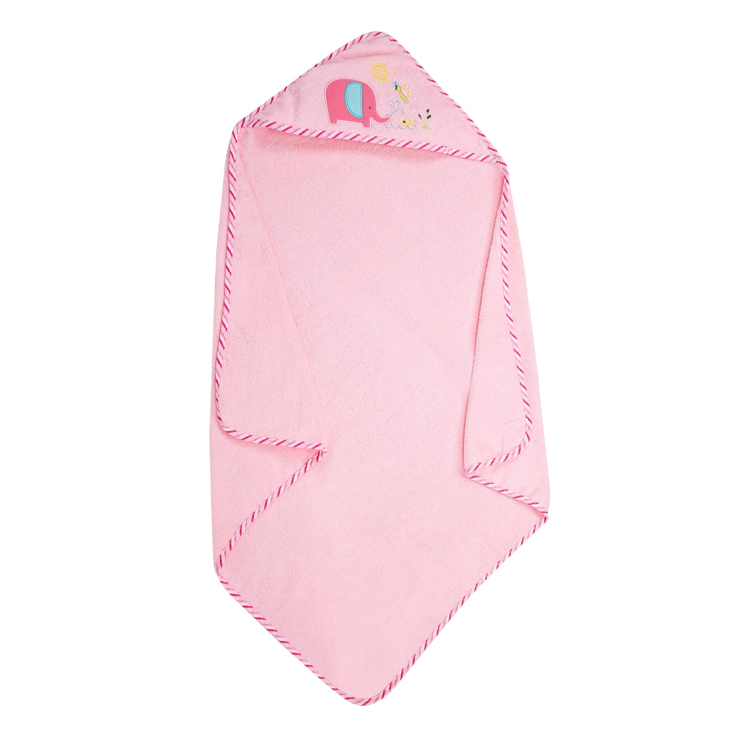 Elephant Love Pink Hooded Towel - Baby Moo