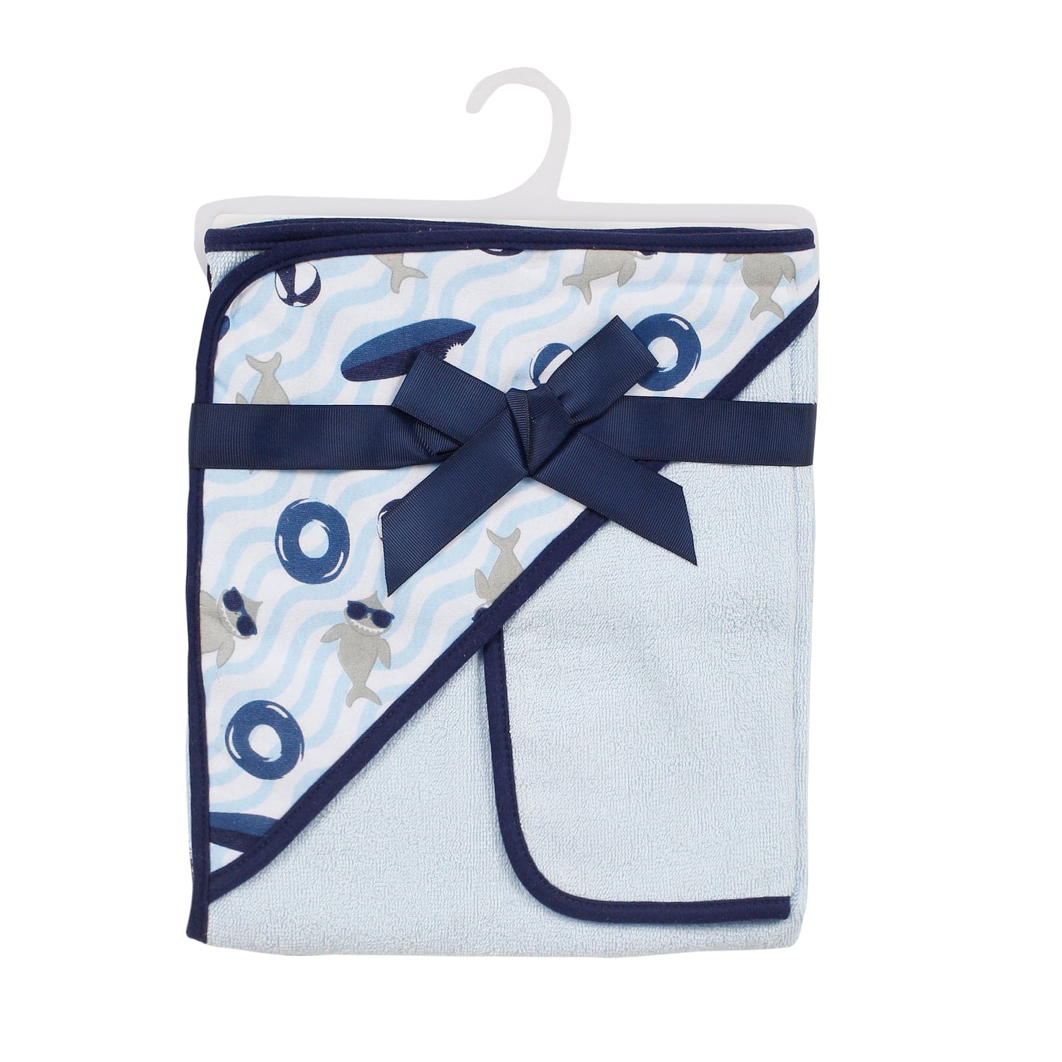 Dolphin Show Blue Hooded Towel & Wash Cloth Set - Baby Moo