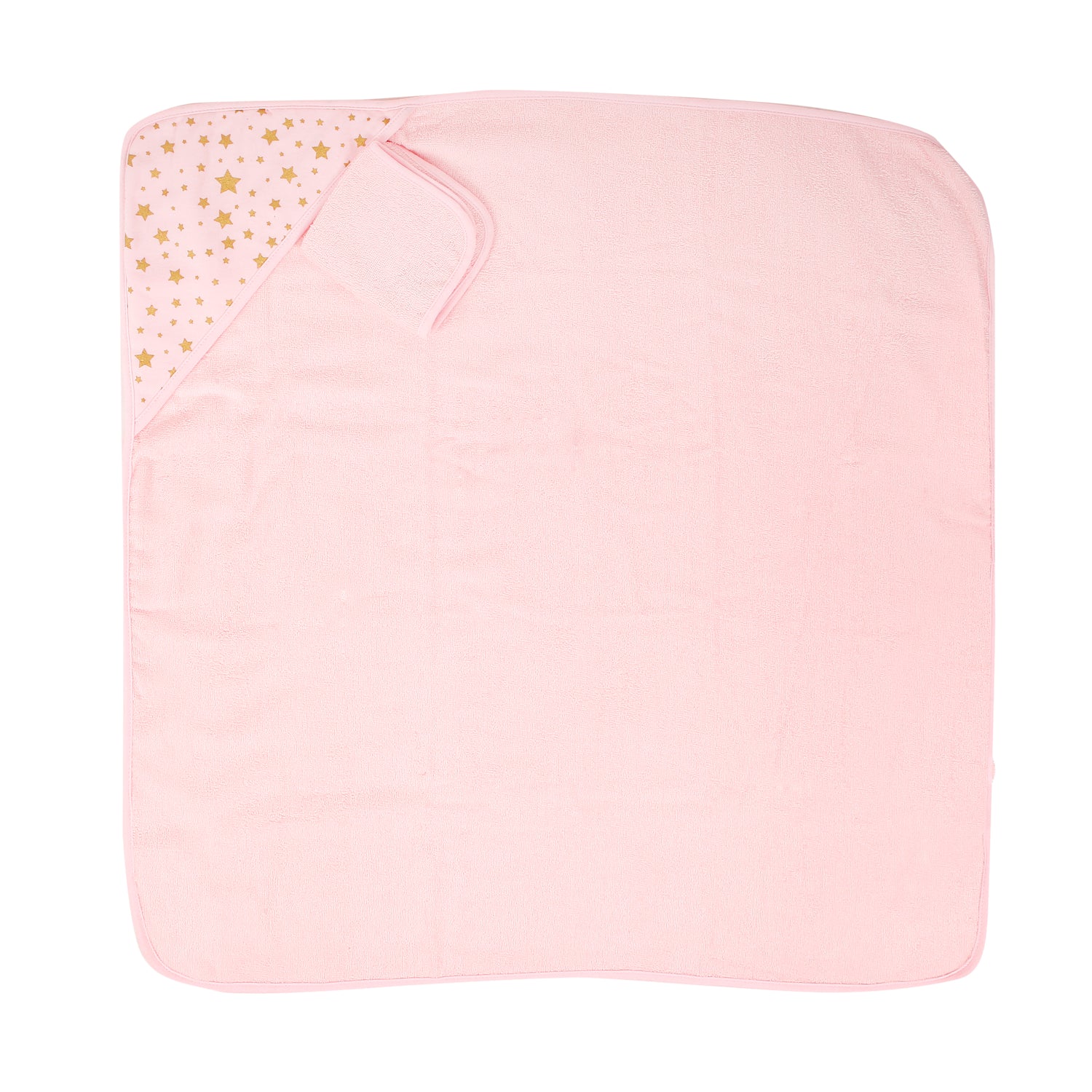 Starry Pink Hooded Towel & Wash Cloth Set
